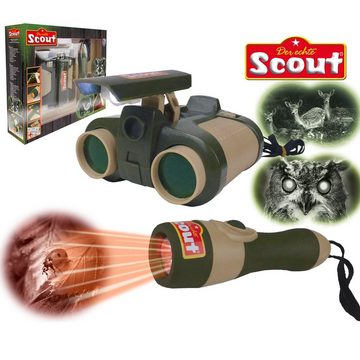 Scout Spielzeug-Gartenset Nachtsicht Set Kinder Fernglas, + Taschenlampe Feldstecher Lernspielzeug