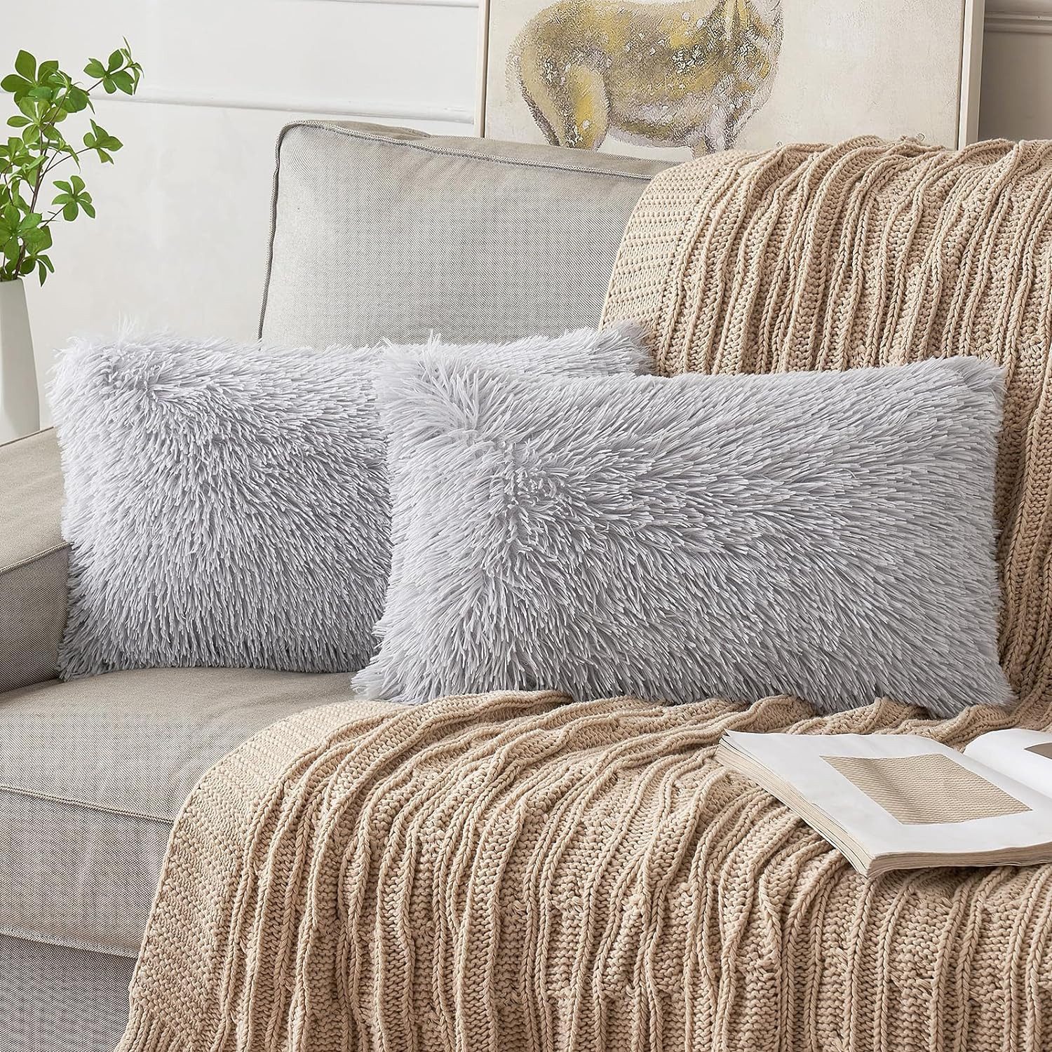 wohnTRAUM24 Kissenbezüge Kissenbezug 2er Set Kissenhülle,Kissenbezüge mit R günstig online kaufen