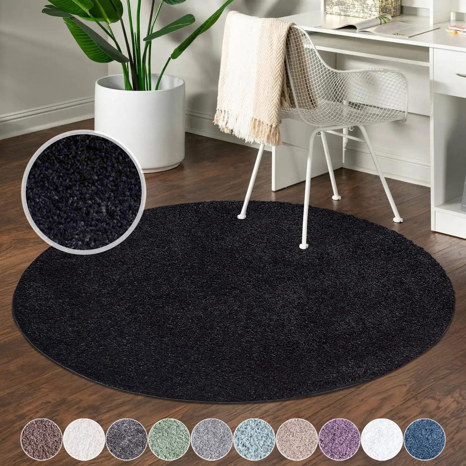 Carpet City Hochflor-Teppich City Shaggy, rund, günstig online kaufen