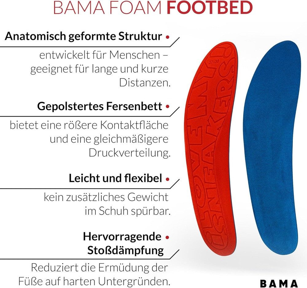 BAMA Group Luftkissen-Schuheinlage Bama Einlegesohlen Foam Footbed Komfort-Fußbett mit Dämpfung – Bild 5 von 5