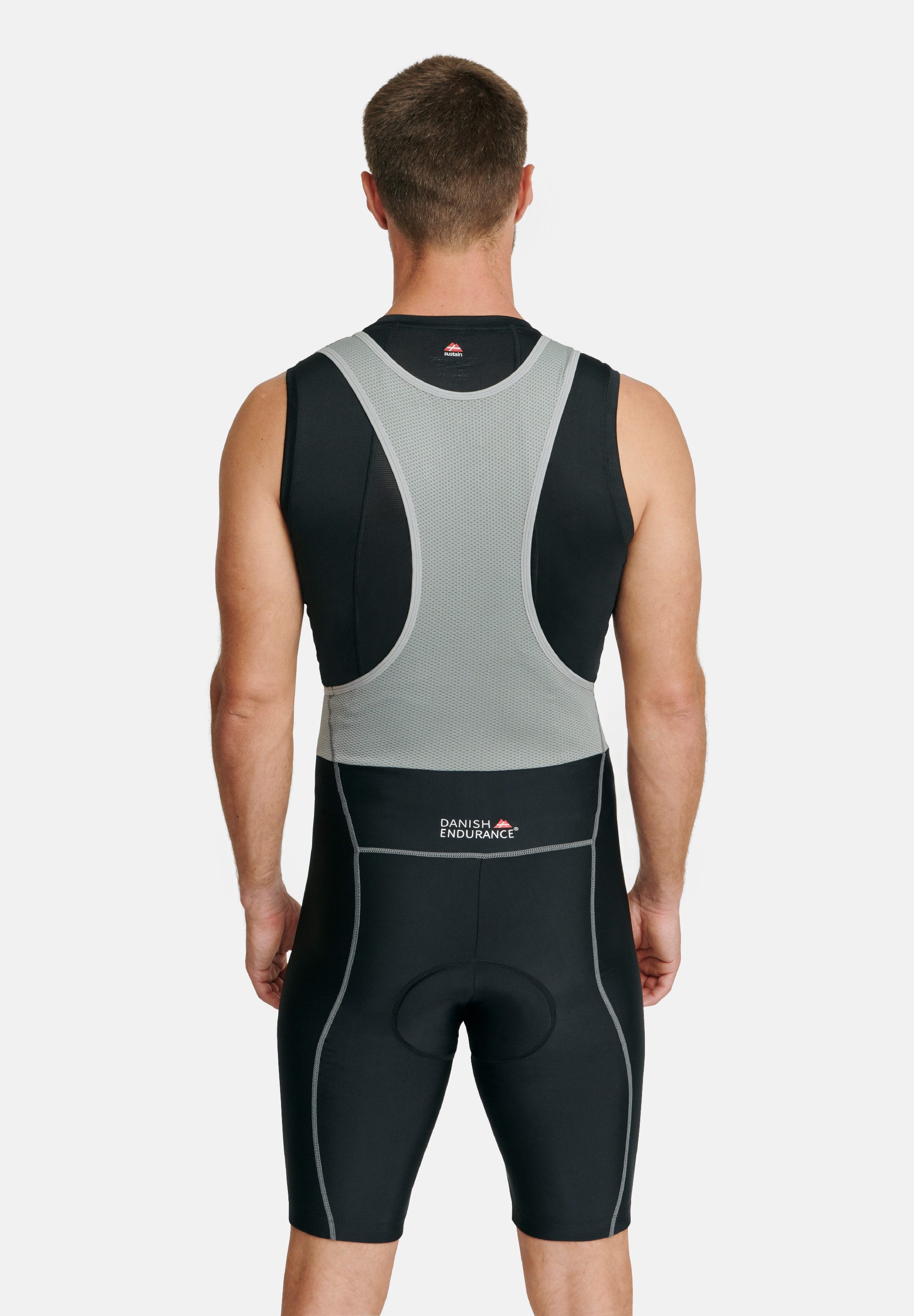 DANISH ENDURANCE Sporthose Cycling Bib Herren, Radlershorts mit Polsterung
