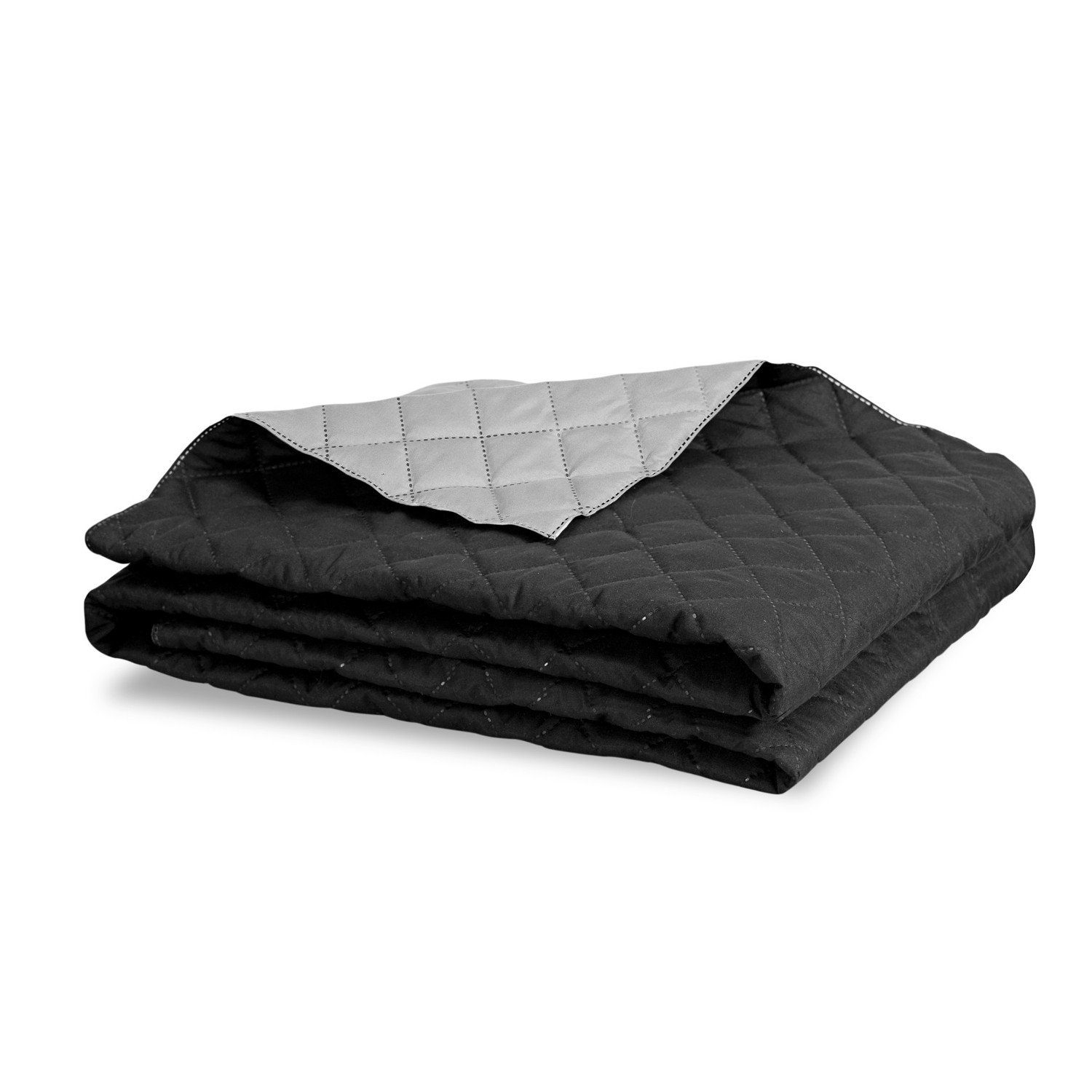 Bettüberwurf, MEDICLINE, Bettdecke Doppelseitige grau/schwarz