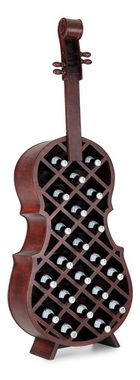 Stagecaptain Weinregal WR-21 Stradivino Wein- & Flaschenregal für 21 Flaschen, Weinständer Holz stehend in Vintage-Optik "Cello" Design
