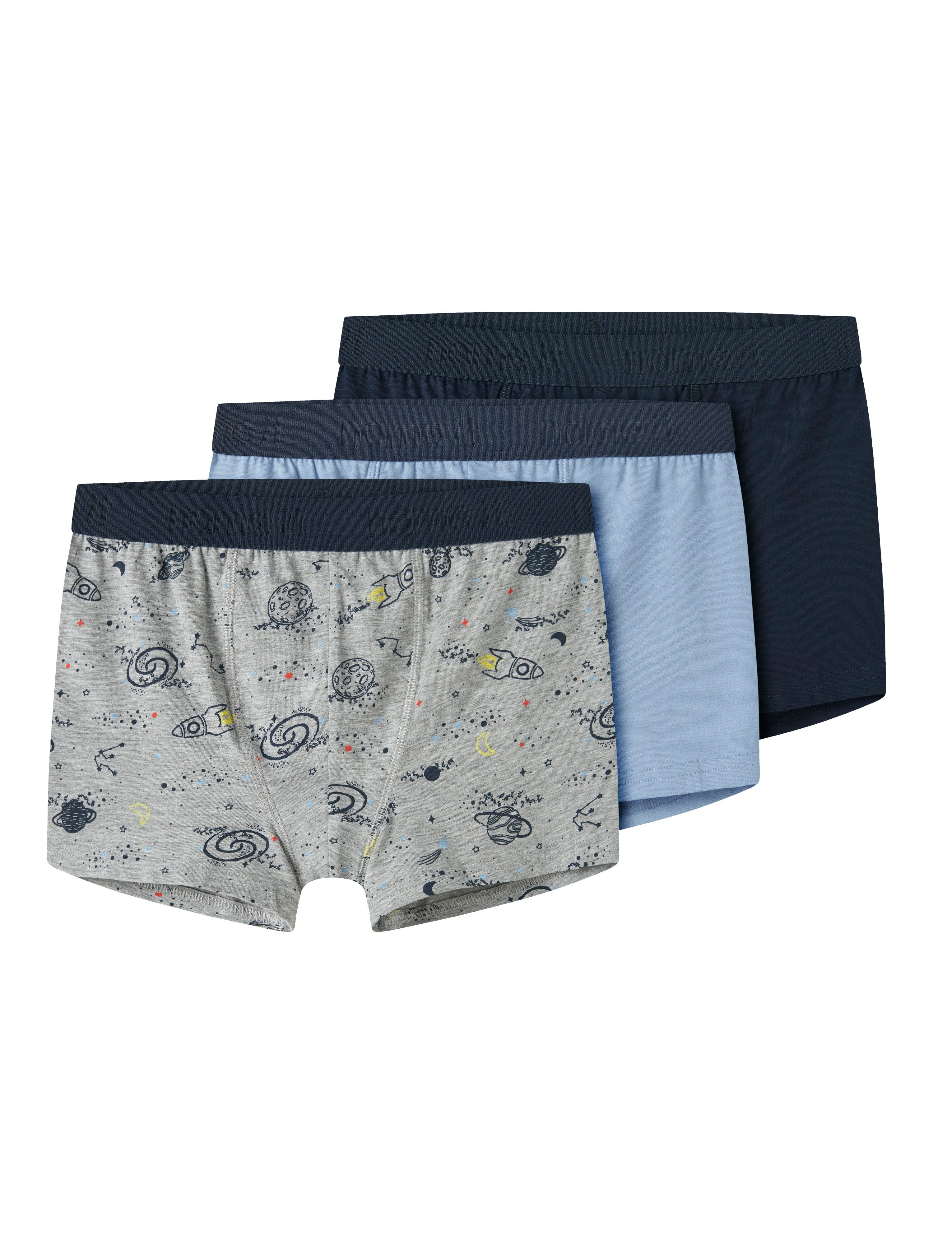 Trunk NKMBOXER 3P GREY SPACE NOOS
