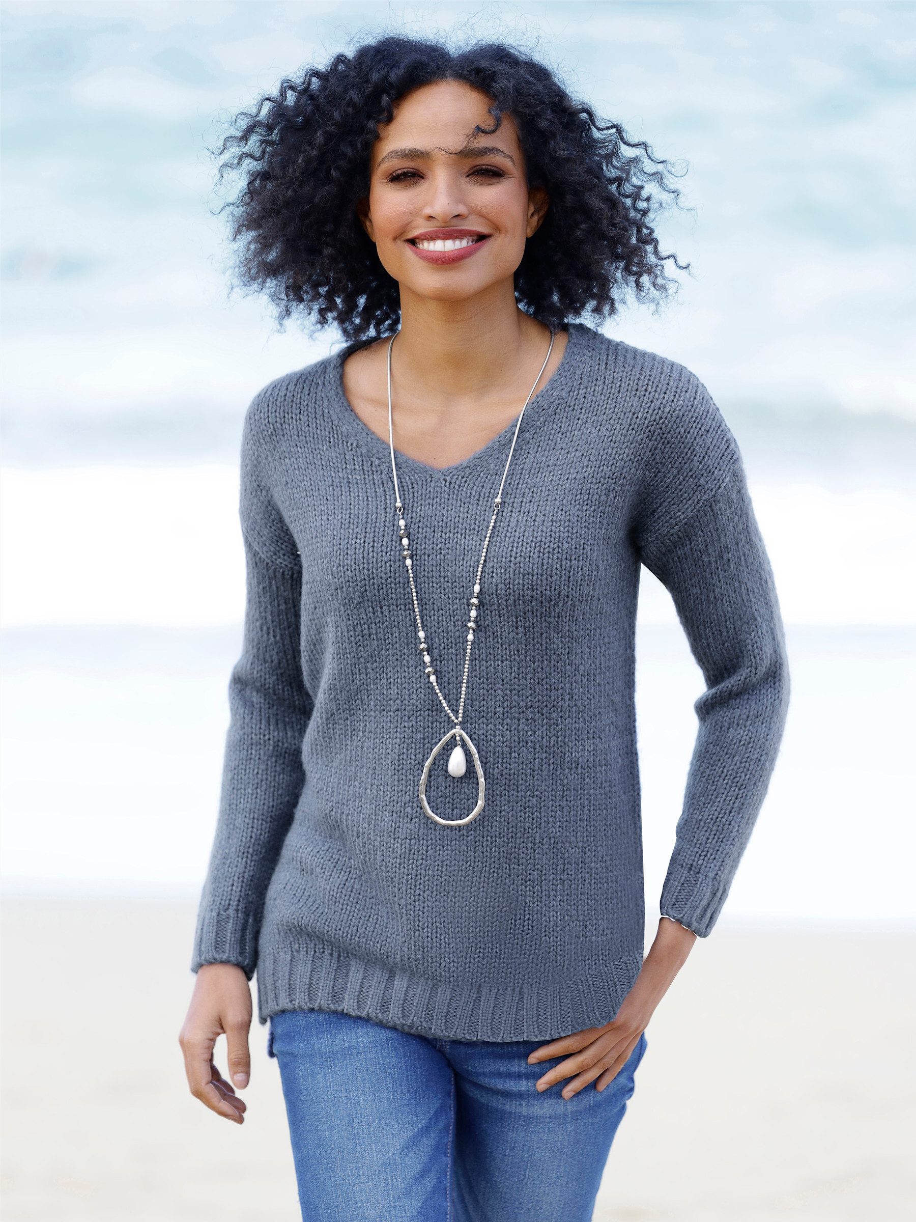 heine Pullover Langarm Grobstrick