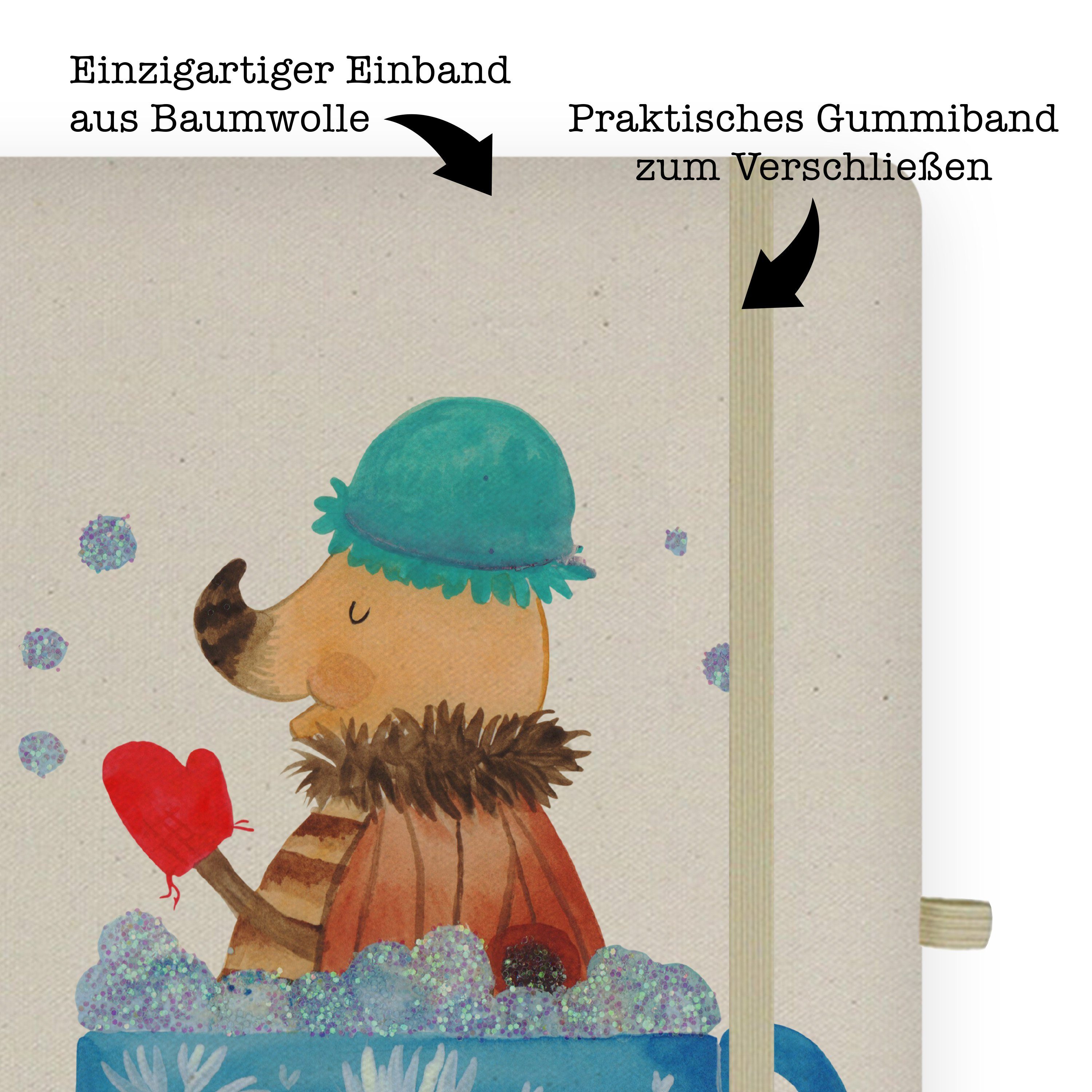 Panda & Geschenk, Notizbuch & Mr. Mrs. - Journal, Tiermotive, Mr. Nachtfalter Mrs. Panda Schaumbad - Transparent