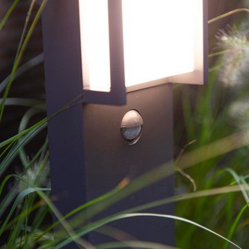 click-licht Sockelleuchte LED Wegeleuchte Qubo in Anthrazit 16W 1000lm IP54, keine Angabe, Leuchtmittel enthalten: Ja, fest verbaut, LED, warmweiss, Pollerleuchte, Wegeleuchte, Wegleuchte