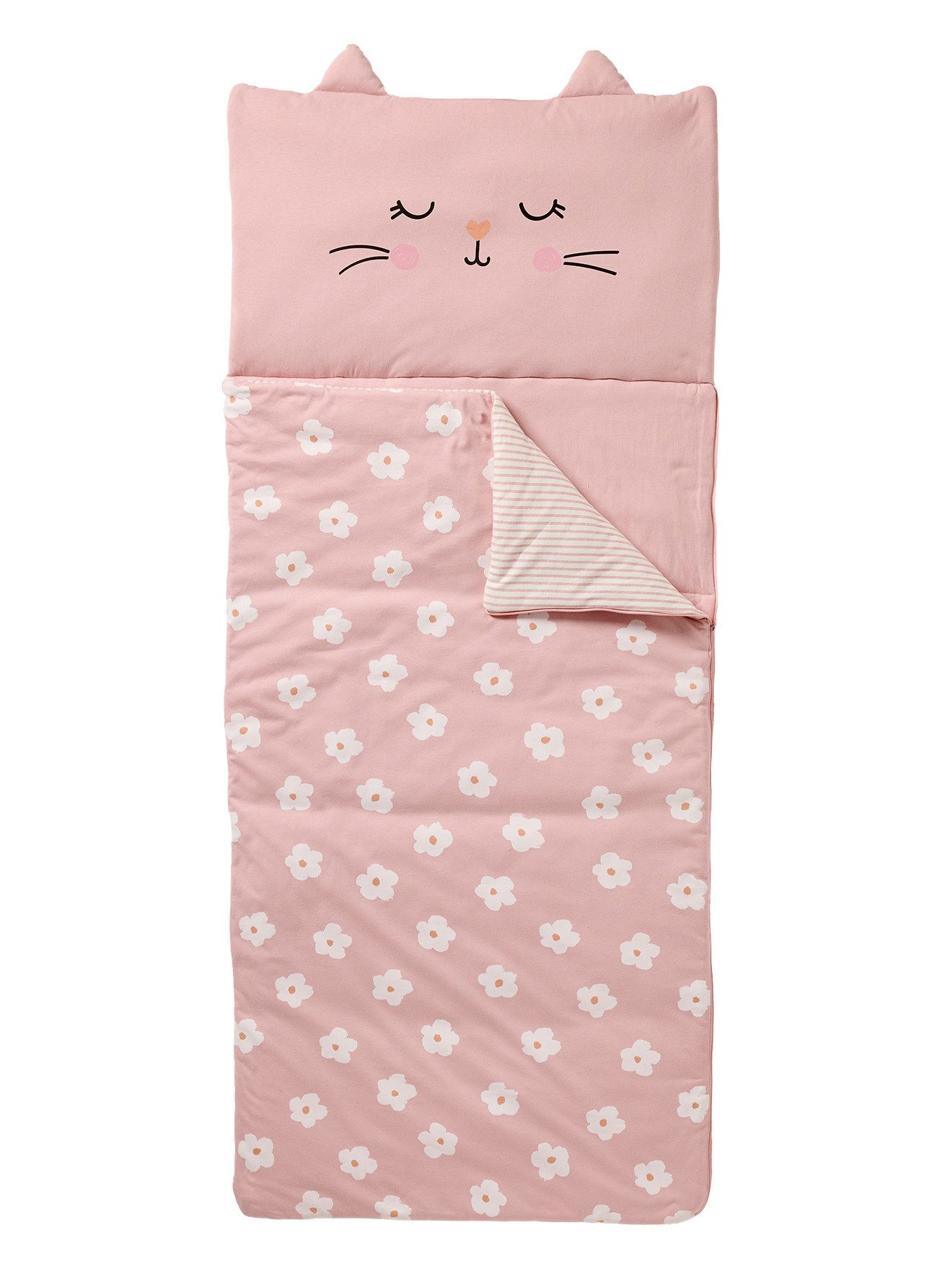 vertbaudet Kinderschlafsack Schlafsack Kinder BLUMENKATZE