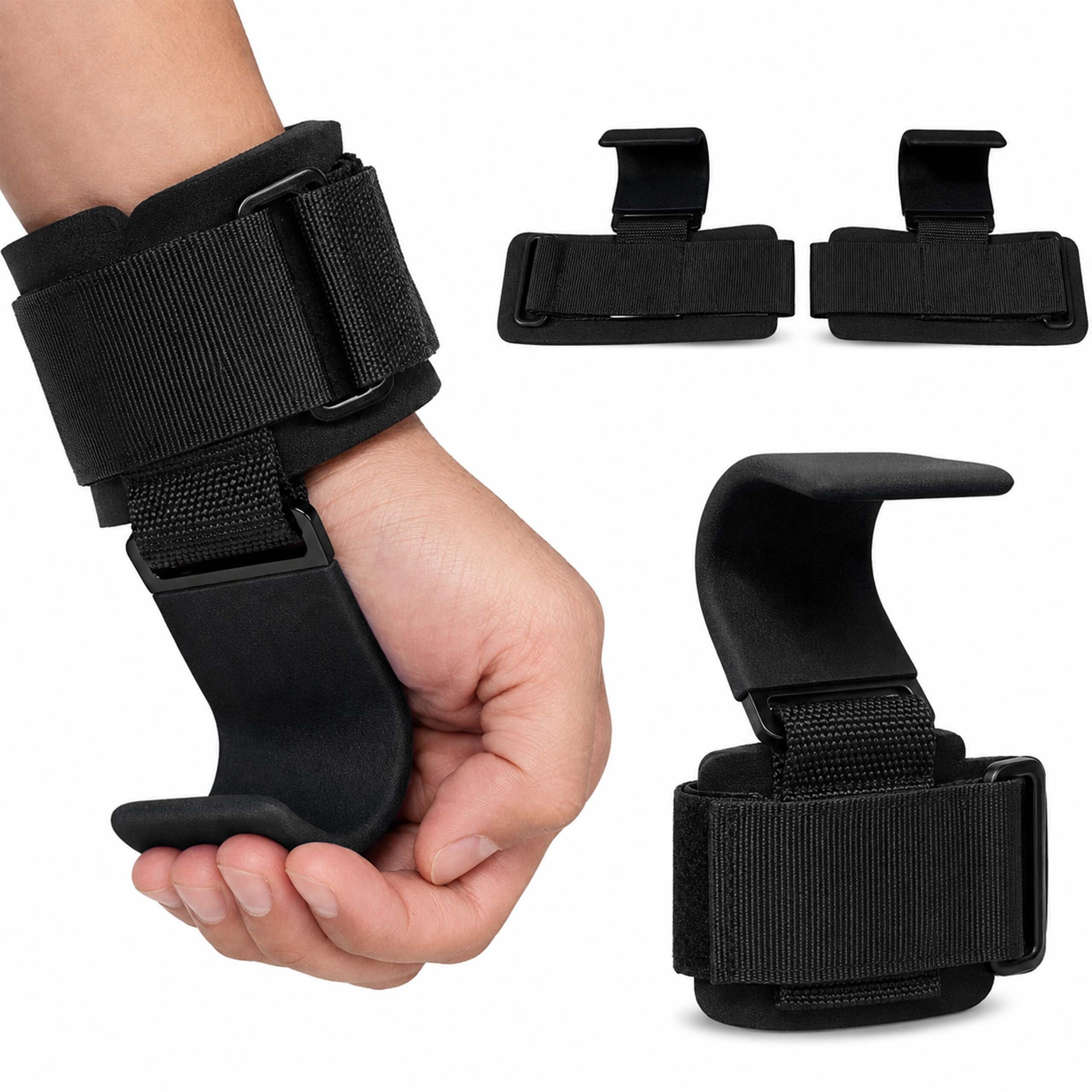 relaxdays Zughilfe Krafttraining 2er Set (2-tlg), schwarz