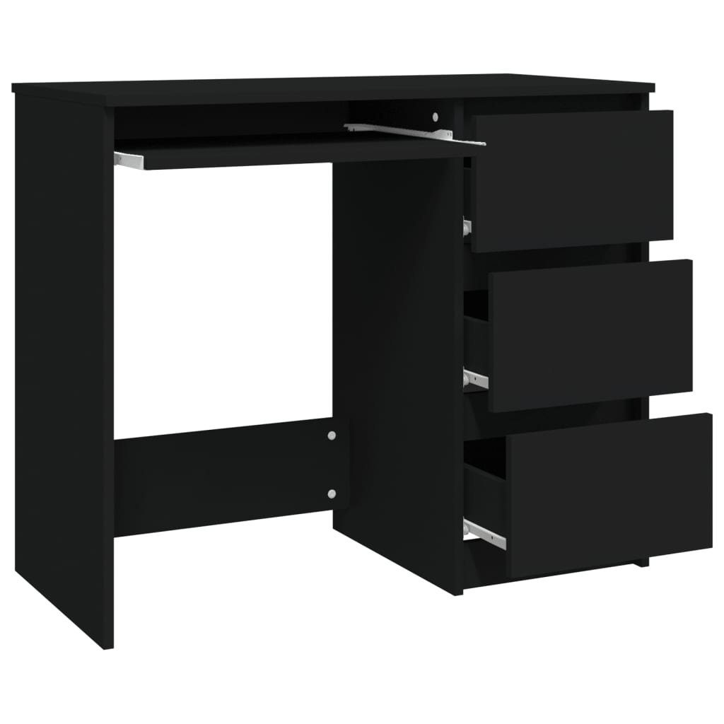 furnicato Schreibtisch Schwarz 90x45x76 Holzwerkstoff cm