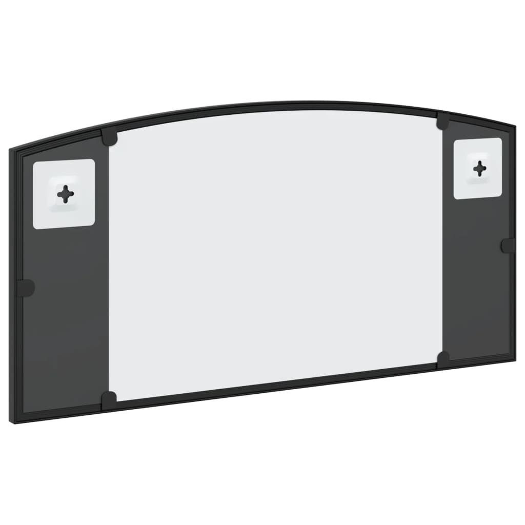 Gewölbt 60x30 Spiegel Eisen Schwarz vidaXL cm (1-St) Wandspiegel