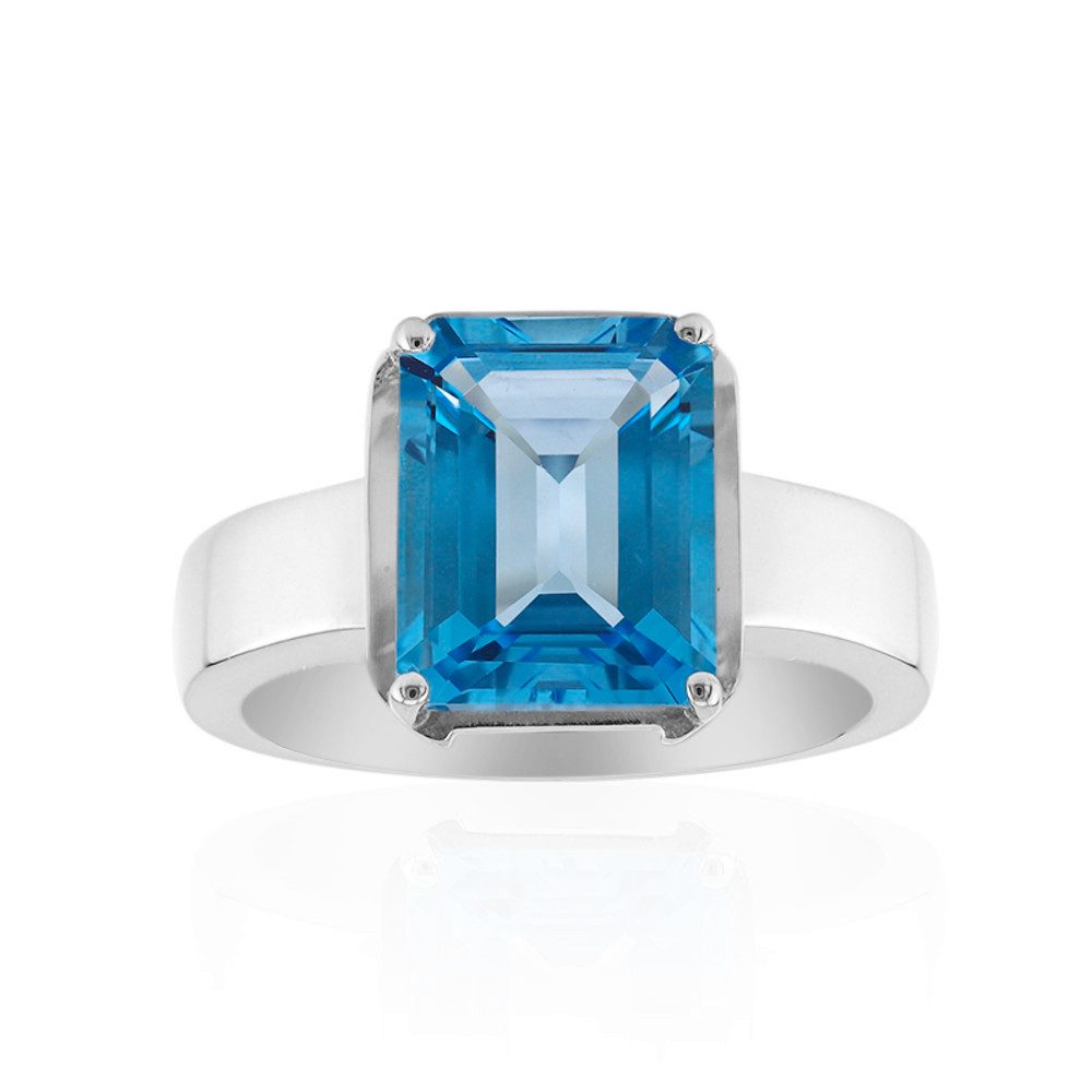 Cavill Solitärring Brasilianischer Blautopas 925 Silber Ring, 3,6ct (1-tlg)