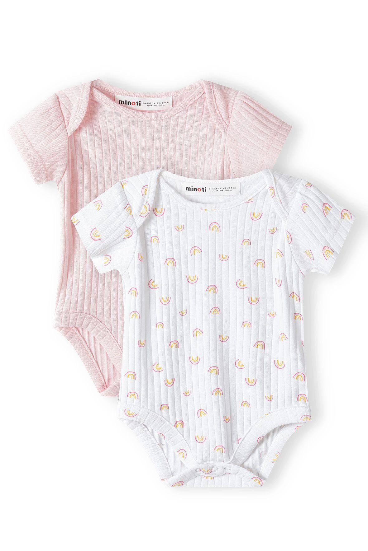 MINOTI Kurzarmbody 2-Pack Body (0-18m), weiche, flache Saumkanten mehr für Komfort