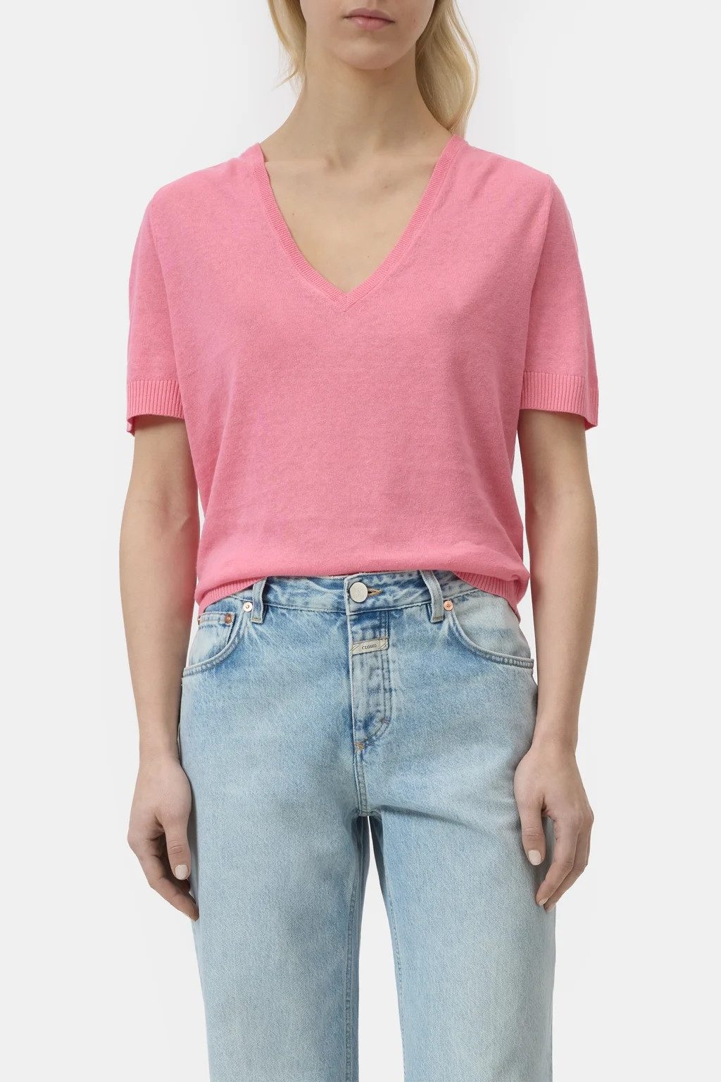 CLOSED Strickpullover V-neck short sleeve