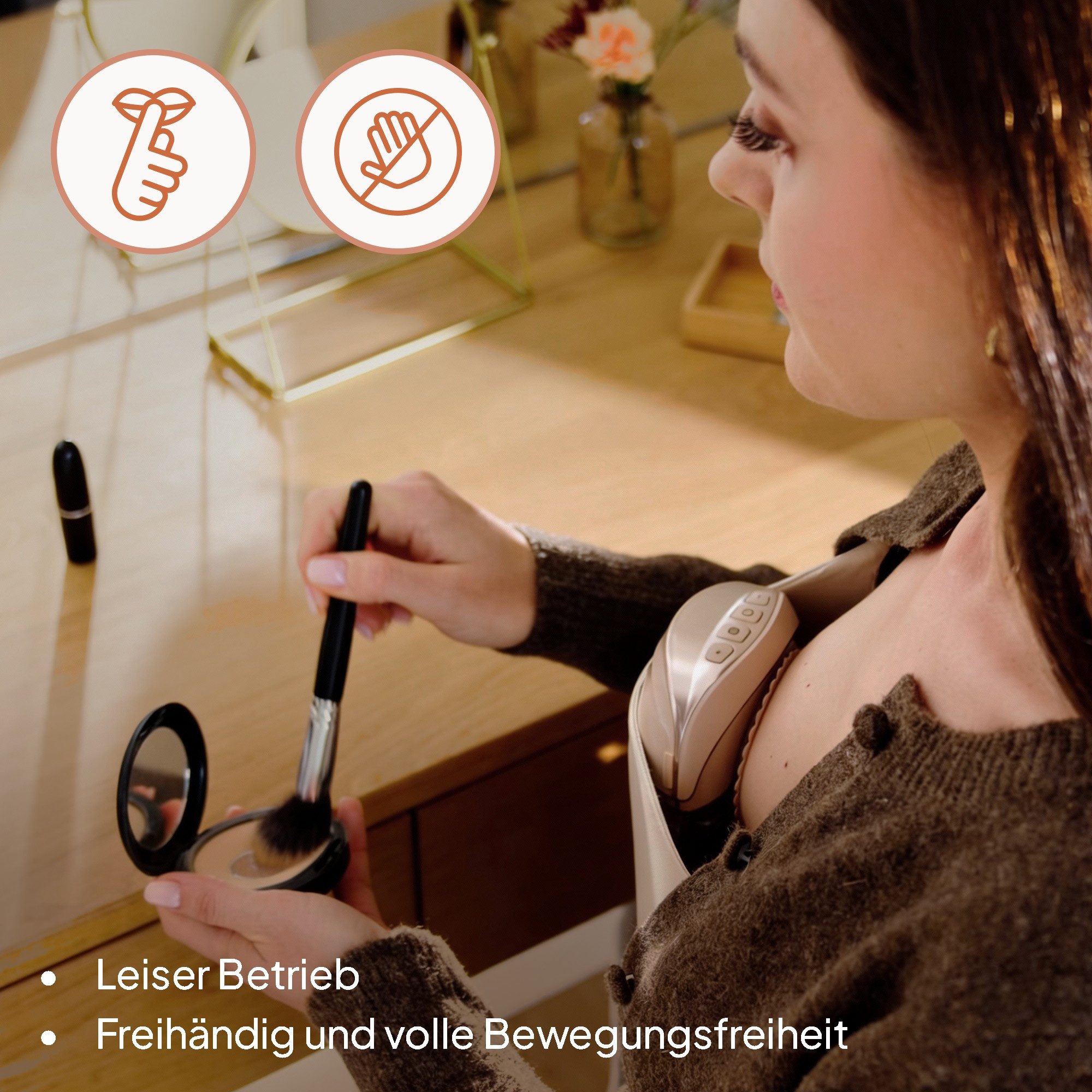 lionelo Elektrische Milchpumpe FIDI FREE SLIM, Set, Komplett-Set, 4 Trichtergrößen, 3-phasig/≤40 dB/214 g/150 ml/USB-C/4 Trichtergrößen – Bild 4 von 5