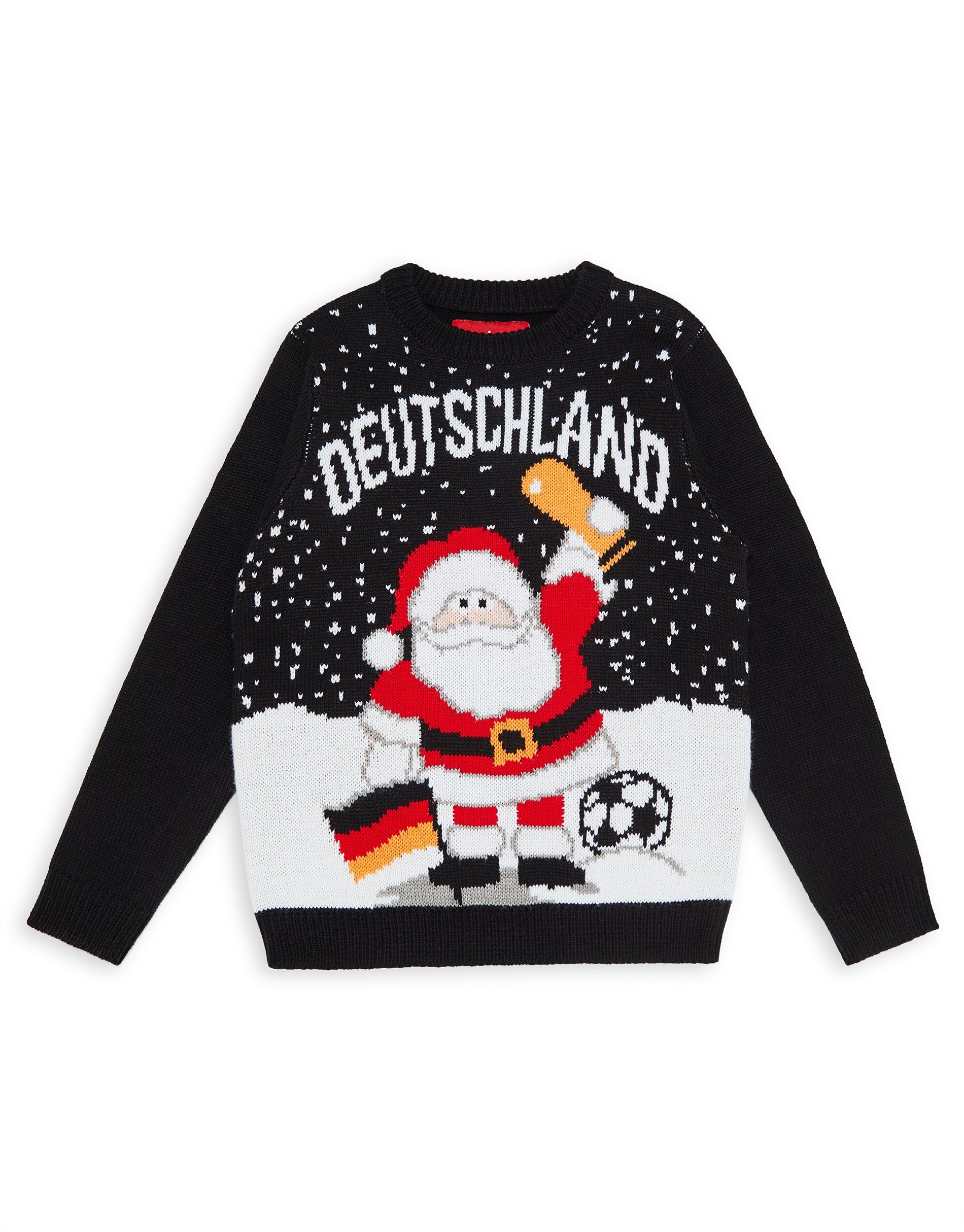 THB schwarz Jumper Xmas Threadboys Weihnachtspullover Germany Black-
