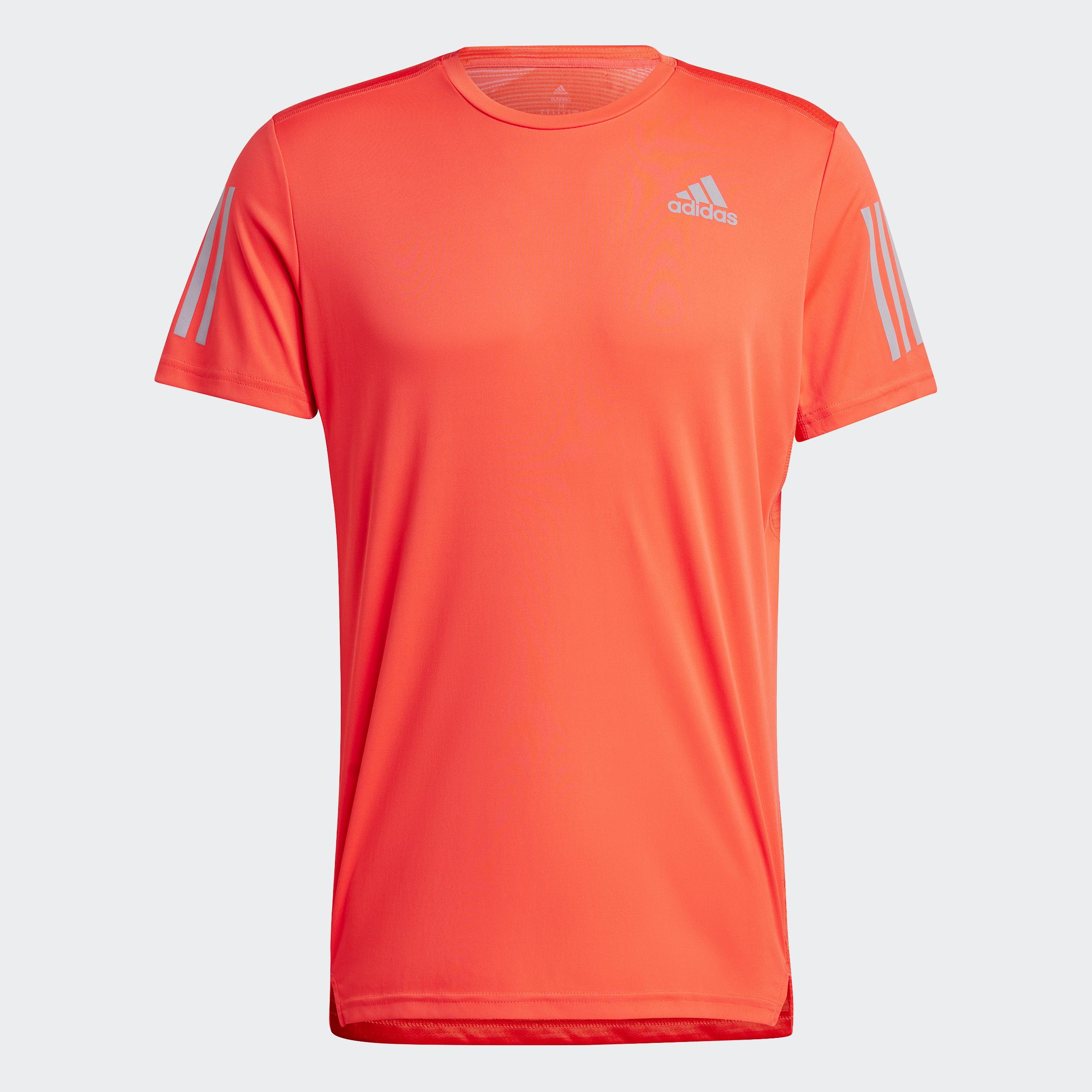 Laufshirt Reflective Performance adidas Bright Silver / THE Red OWN RUN