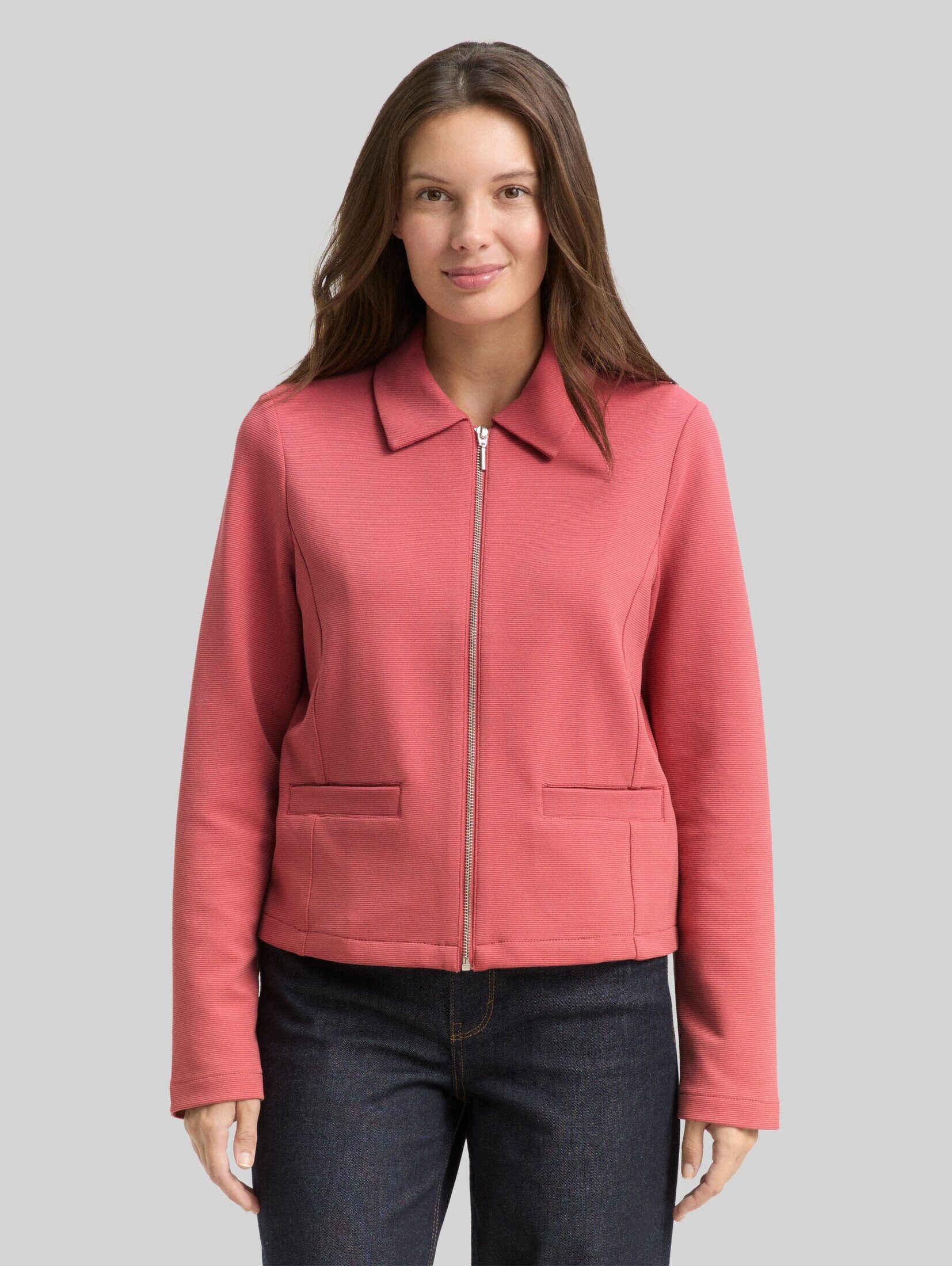 TOM TAILOR Jackenblazer Blazer Regular Fit Jacke mit Reißverschluss
