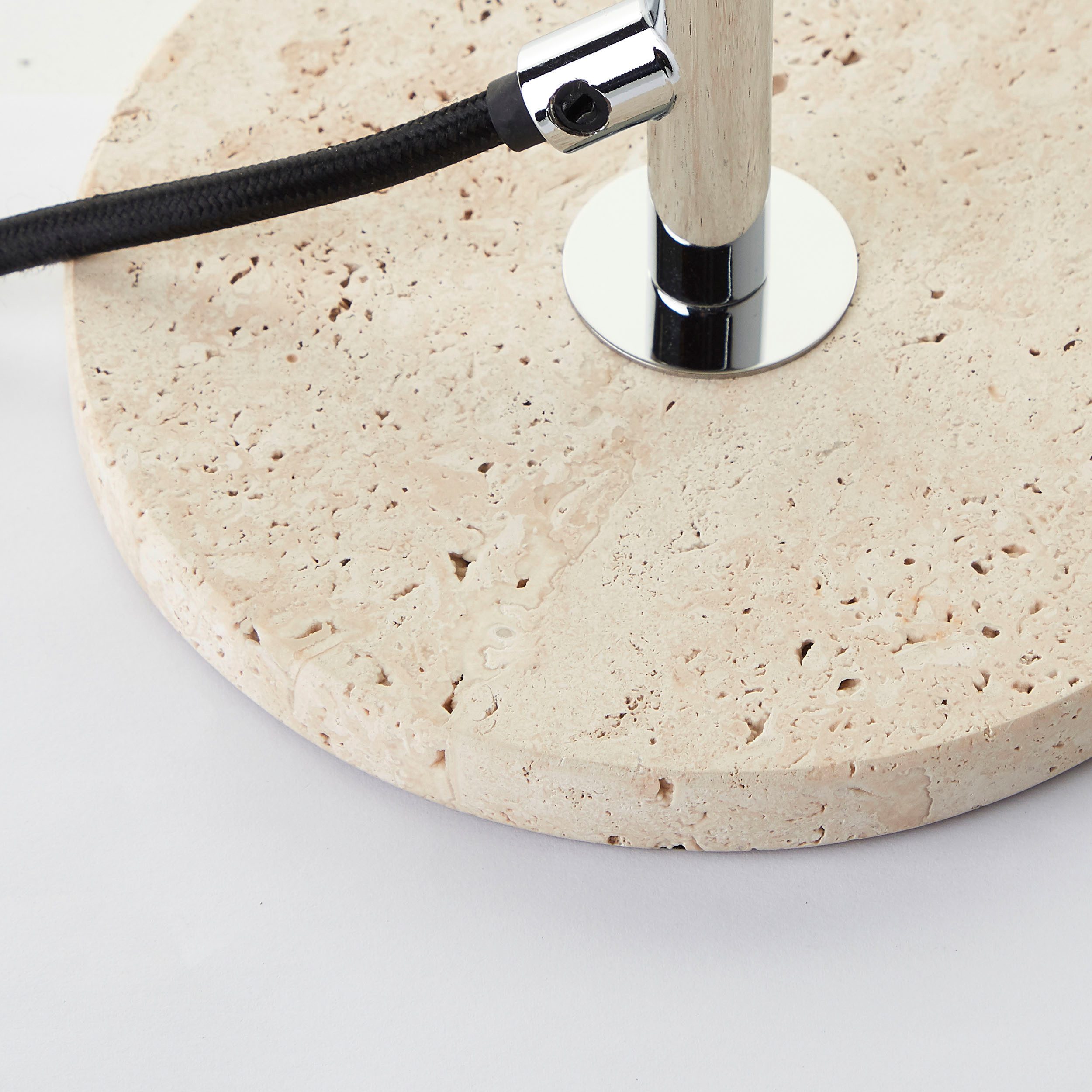 LeGer Home by Lena Gercke Tischleuchte Linnea Pilz Lampe - Travertin Steinf günstig online kaufen