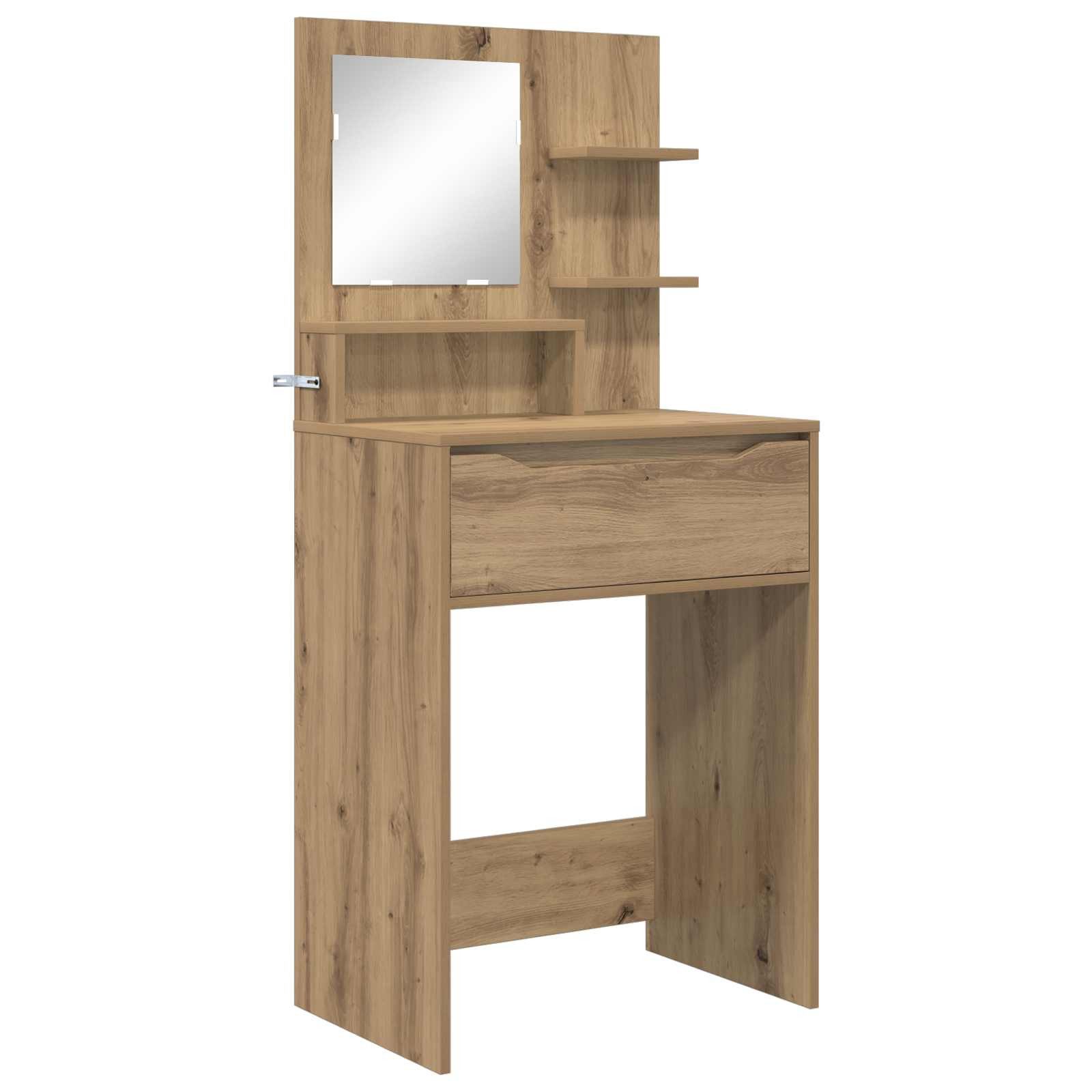 vidaXL Schminktisch Schlafzimmer-Frisiertische Artisan-Eiche 80 x 39,6 x 135 cm (1-St)