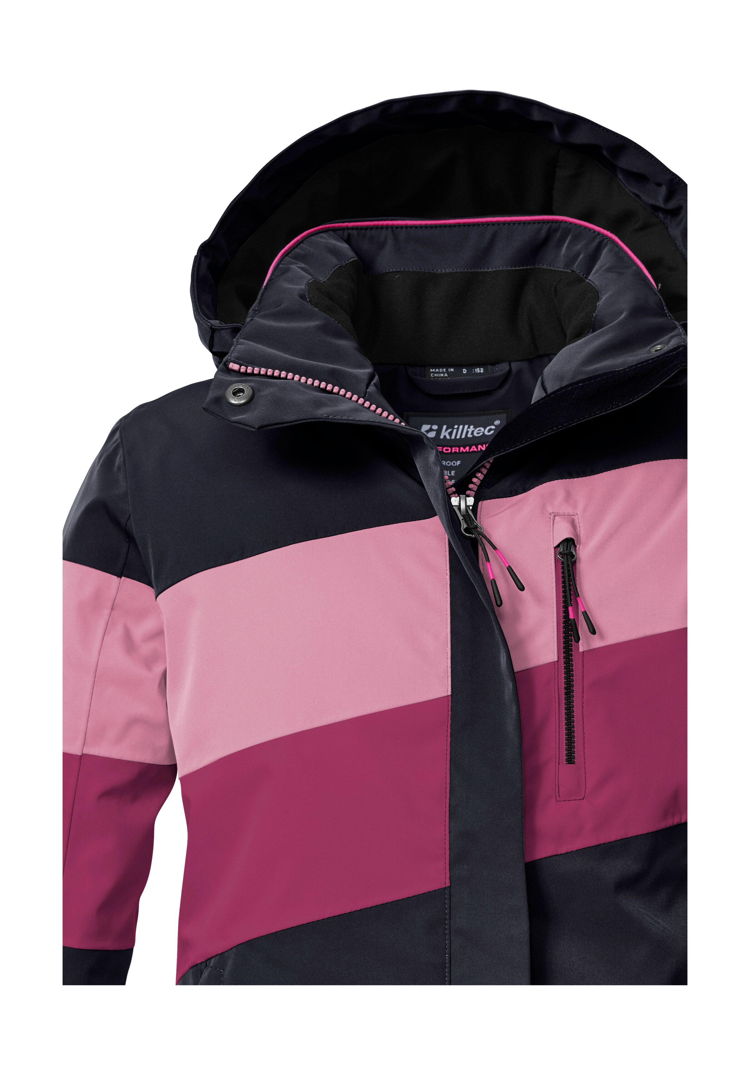 Killtec Skijacke KSW 197 GRLS SKI JCKT Wasserdicht, atmungsaktiv, verstellbare Kapuze, viele Taschen