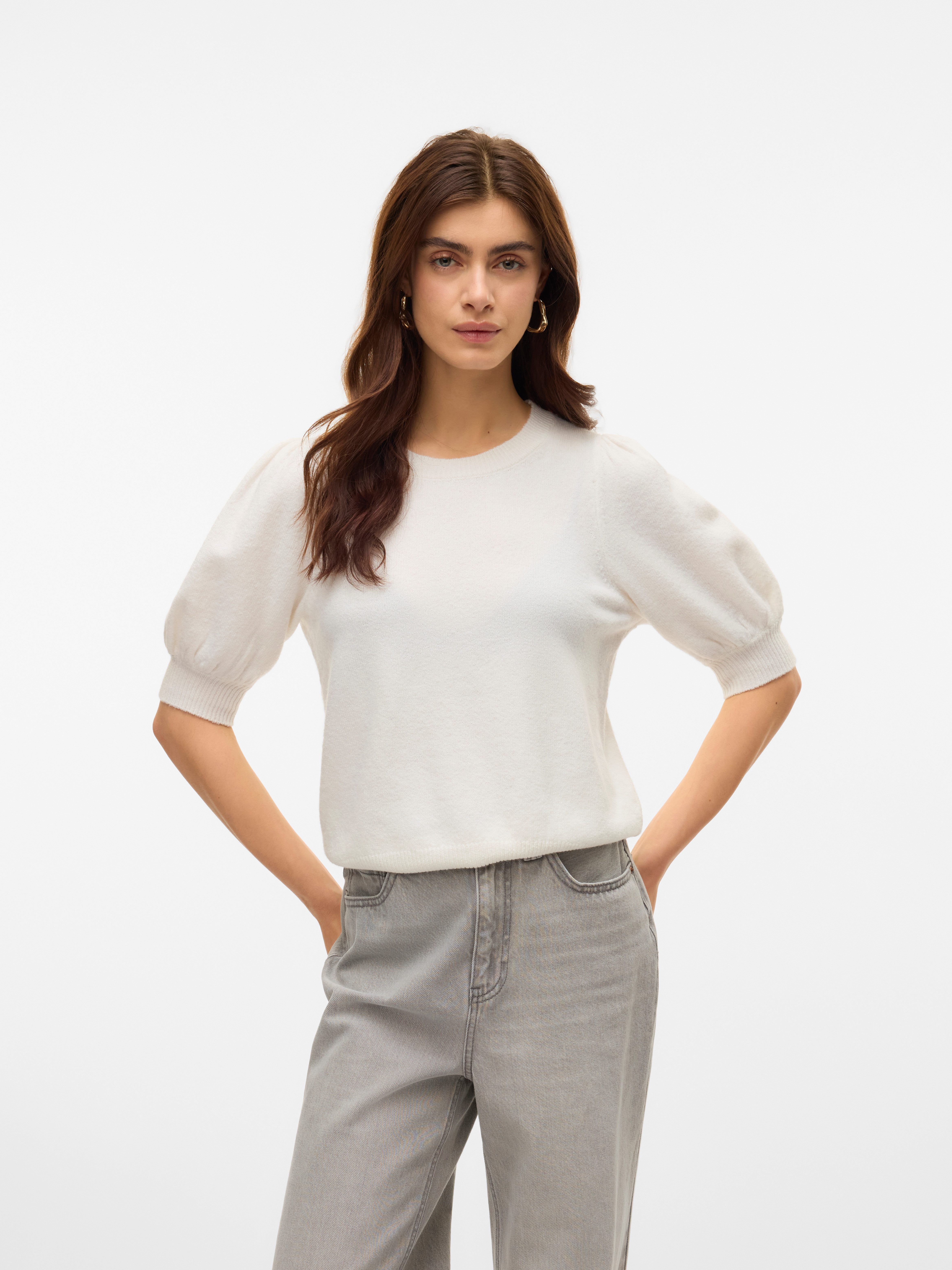 Vero Moda Kurzarmpullover VMDOFFY 2/4 O-NECK günstig online kaufen