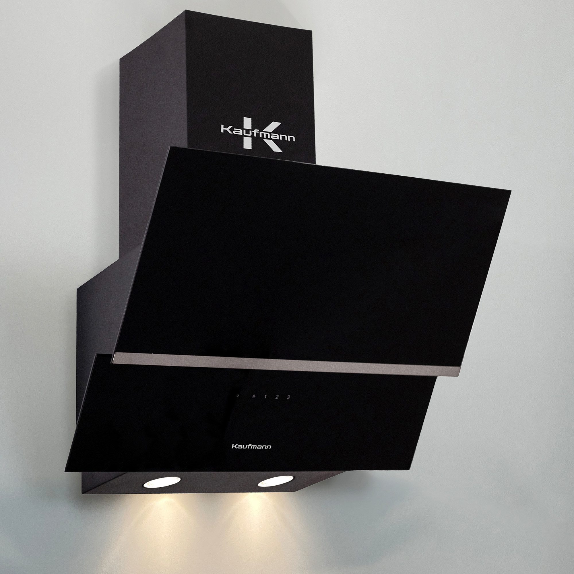 KAUFMANN Wandhaube LUNA 90 BL. Dunstabzugshaube 90 cm 1000 m³/h, Schwarz LUNA 90 BL. Dunstabzugshaube 90 cm 1000 m³/h, Schwarz, Dunsthaube 90 cm, Randabsaugung, Fernbedienung, kopffreihaube