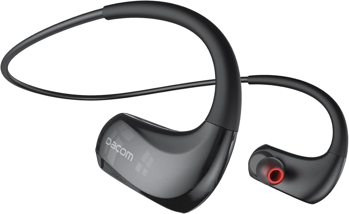 DACOM Hochwertige AAC-HD-Decodierung In-Ear-Kopfhörer (IPX6-Standard sorgt für Schweißresistenz und Schutz vor äußeren Einflüssen, sodass die Kopfhörer bei jedem Wetter, Leicht, ergonomisch & stabil Bluetooth 5.0-Technologie für hochwertige)