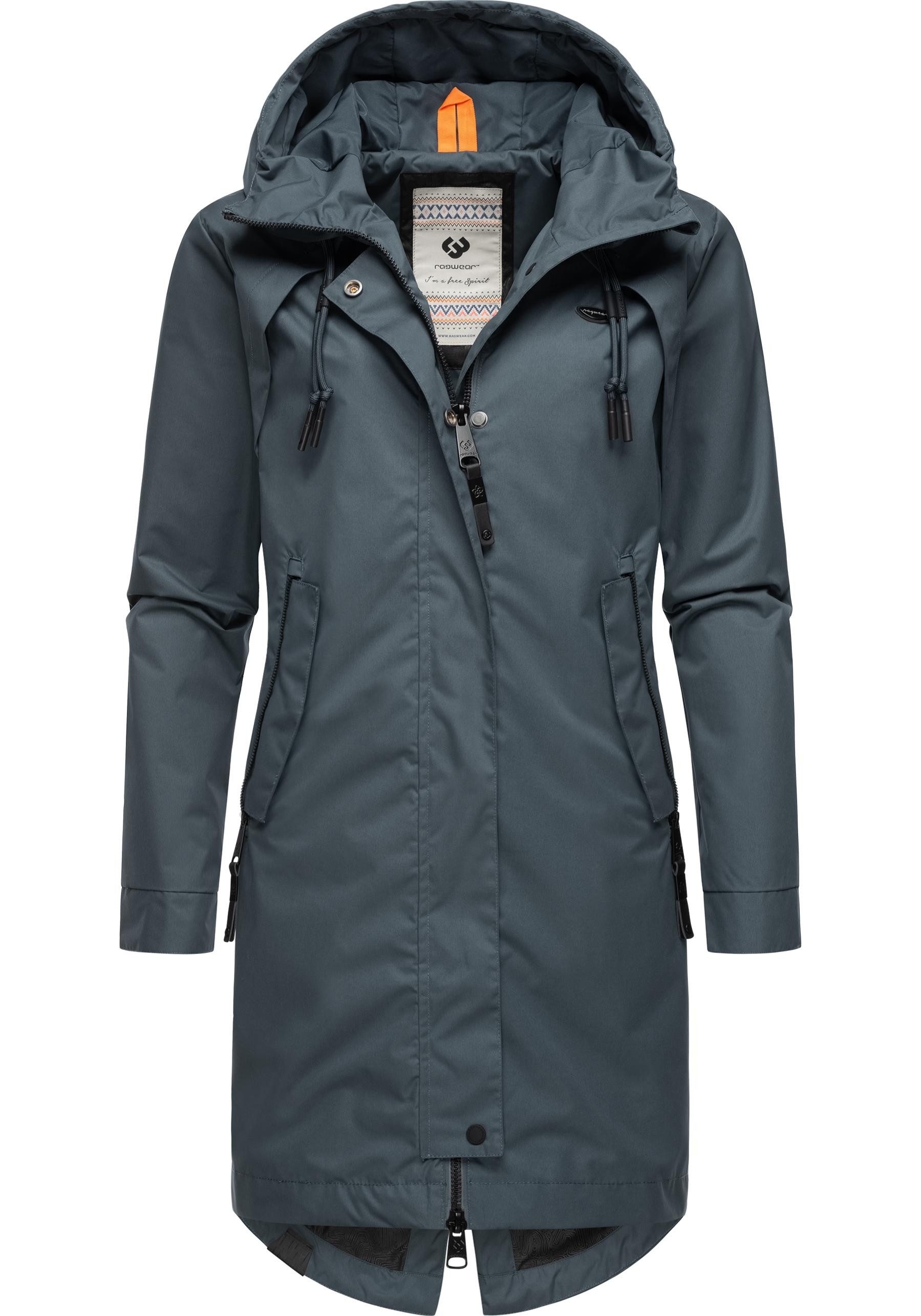 Ragwear Jerseymantel Rejany Wasserdichter Damen Parka für die Übergangszeit