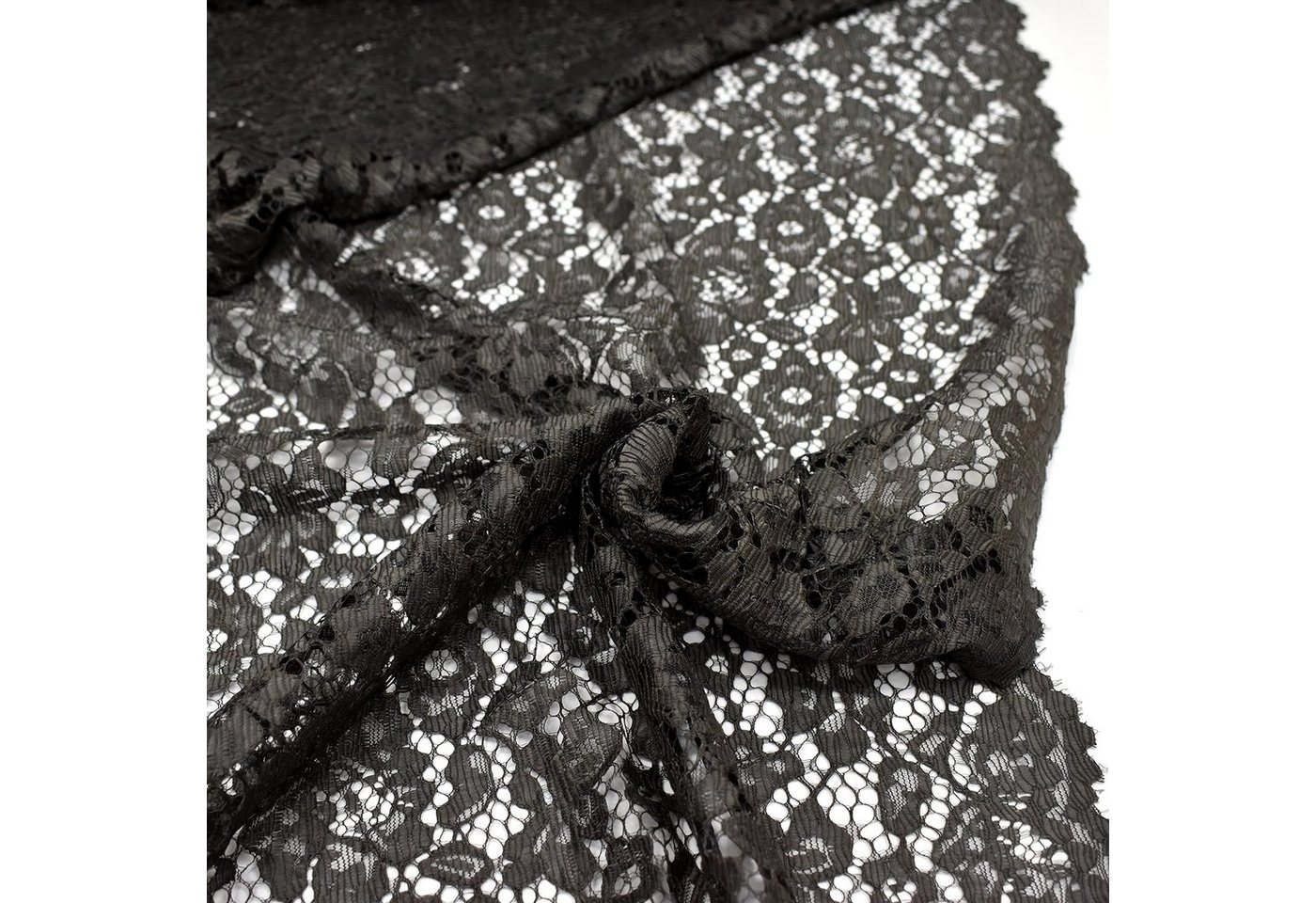 Thumbnail - MAGAM-Stoffe Stoff "Carmen", Spitzenstoff Blumen Spitze Meterware ab 50cm