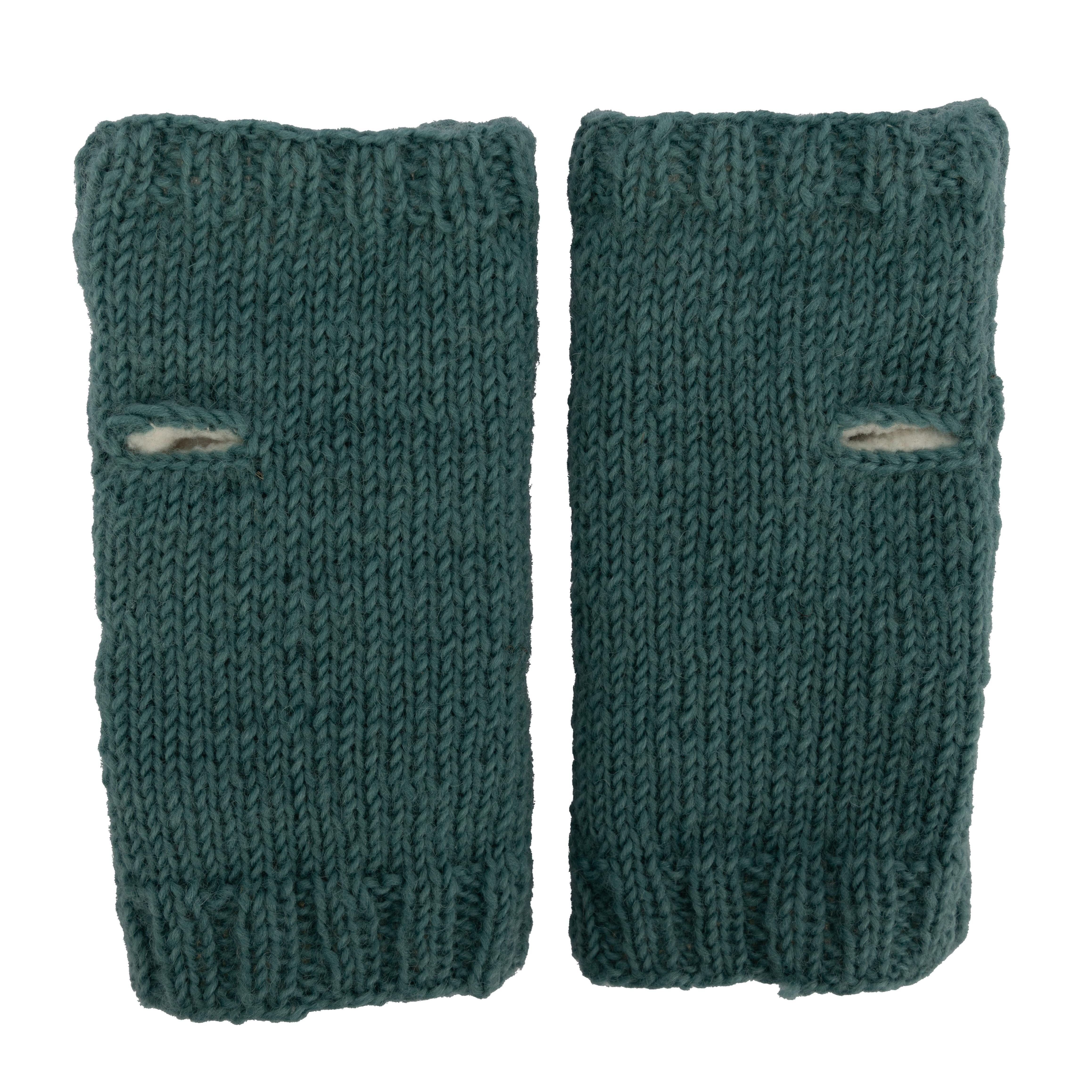 El Puente Baumwollhandschuhe Stulpen "Braid", Größe M, Handmade Fair Trade