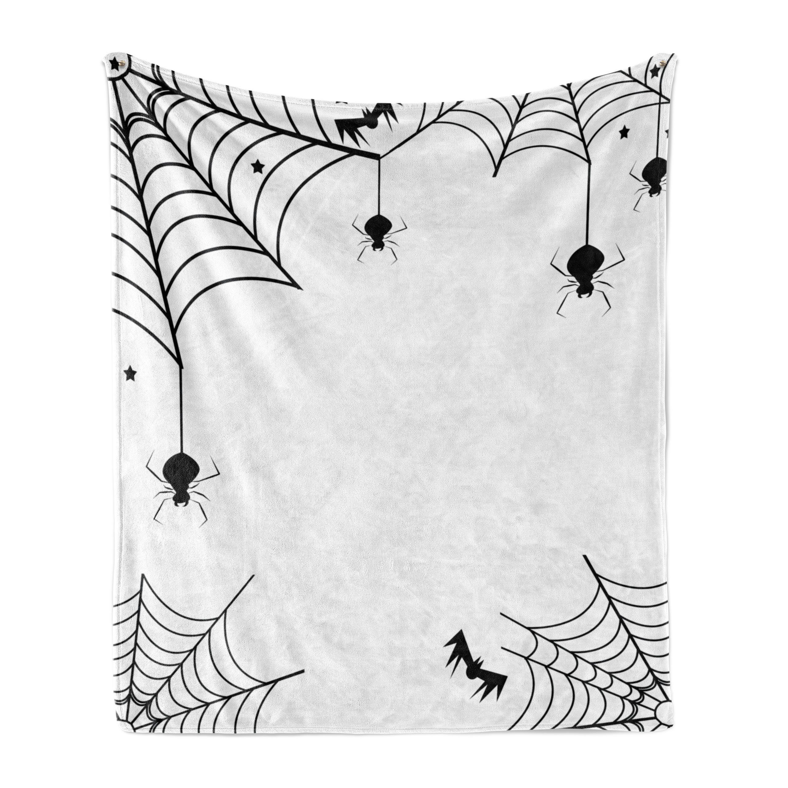 Wohndecke Gemütlicher Plüsch für den Innen- und Außenbereich, Abakuhaus, Spinnennetz Spiders Bats Cobweb