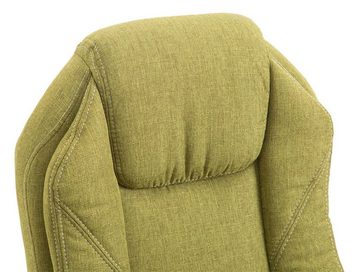 TPFLiving Bürostuhl Castan mit bequemer Rückenlehne - höhenverstellbar und 360° drehbar (Schreibtischstuhl, Drehstuhl, Chefsessel, Bürostuhl XXL), Gestell: Metall chrom - Sitzfläche: Stoff grün