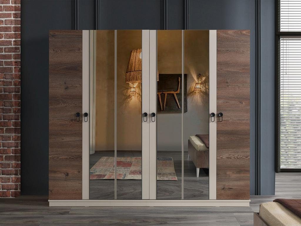 Kleiderschrank Luxuriöser Holz Kleiderschrank für das Schlafzimmer - Design Möbel