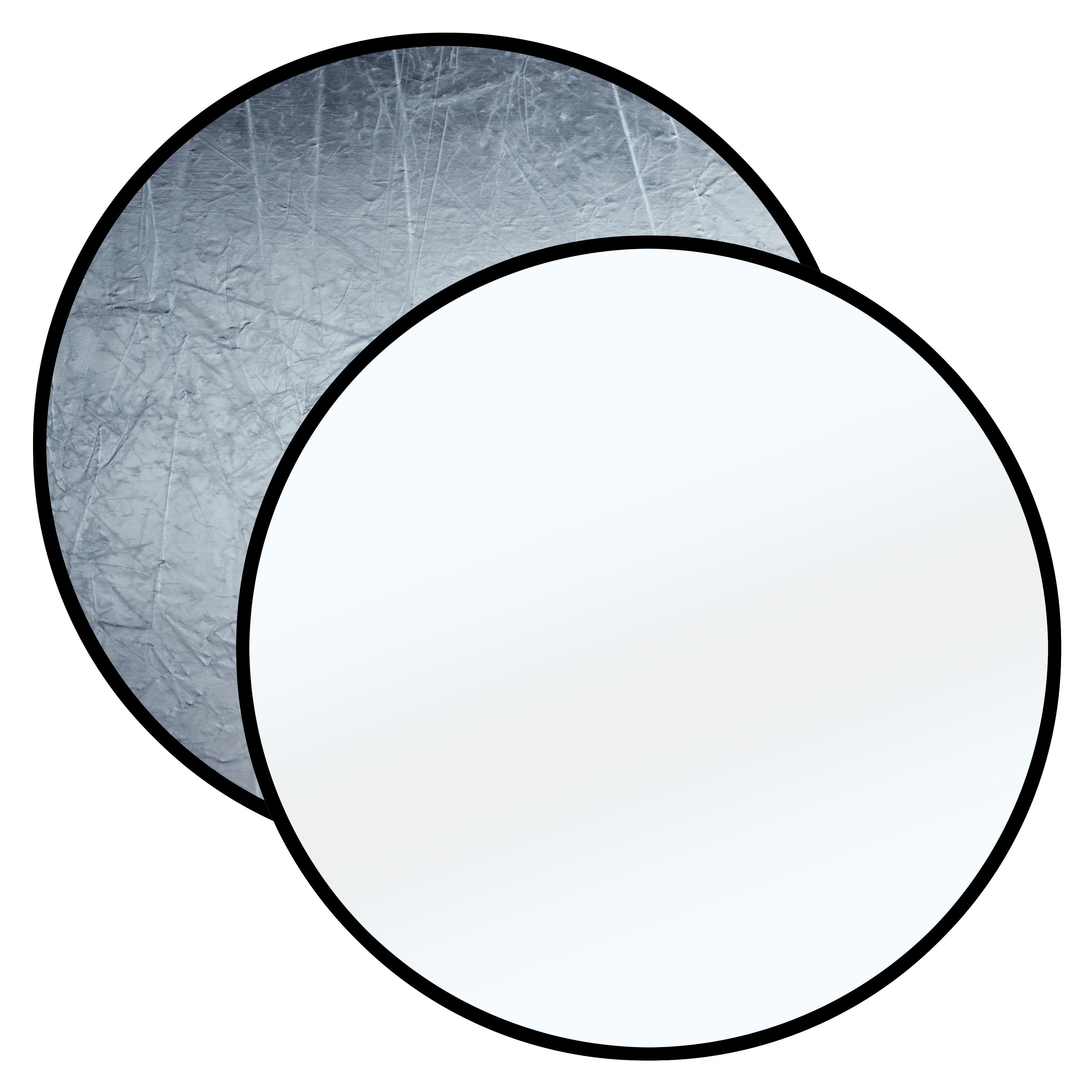 silber/weiß 110cm BR-TR8 BRESSER 2-in-1 Fotohintergrund rund Faltreflektor
