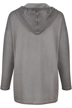 MIAMODA Sweatshirt Hoodie Kapuzensweater Schriftdruck Langarm