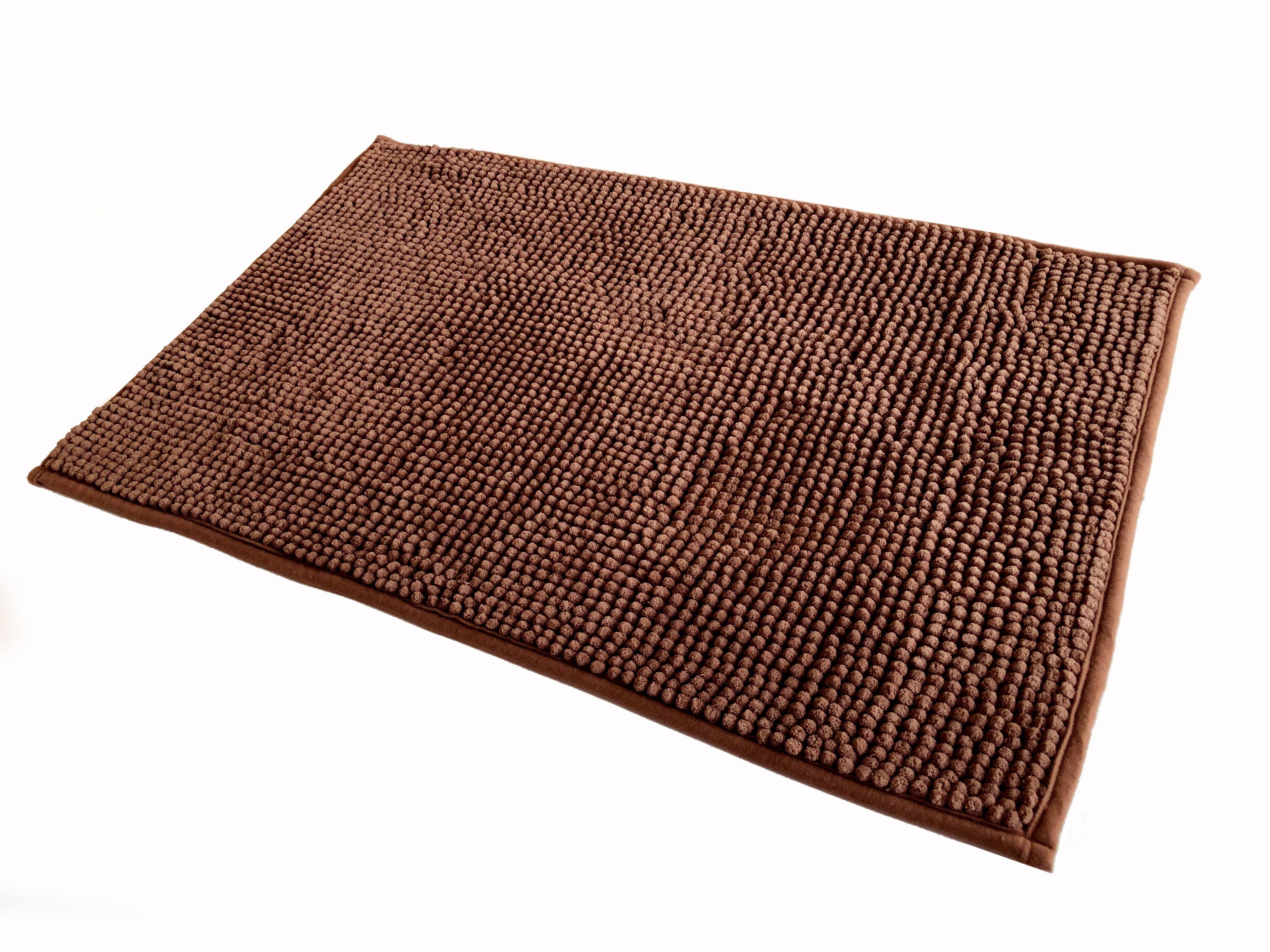 ADOB Badematte Premium Badematte F, rutschfest, sehr flauschig, 50x80 cm, rutschsicher, schnelltrocknend, besonders weich, rutschfest