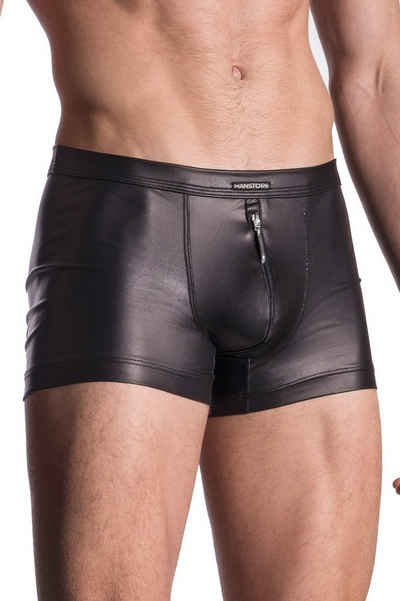 MANSTORE Boxershorts »M510 Zipped Pants Boxeershorts in Latexfeeling stretchig und atmungsaktiv« bequeme Passform