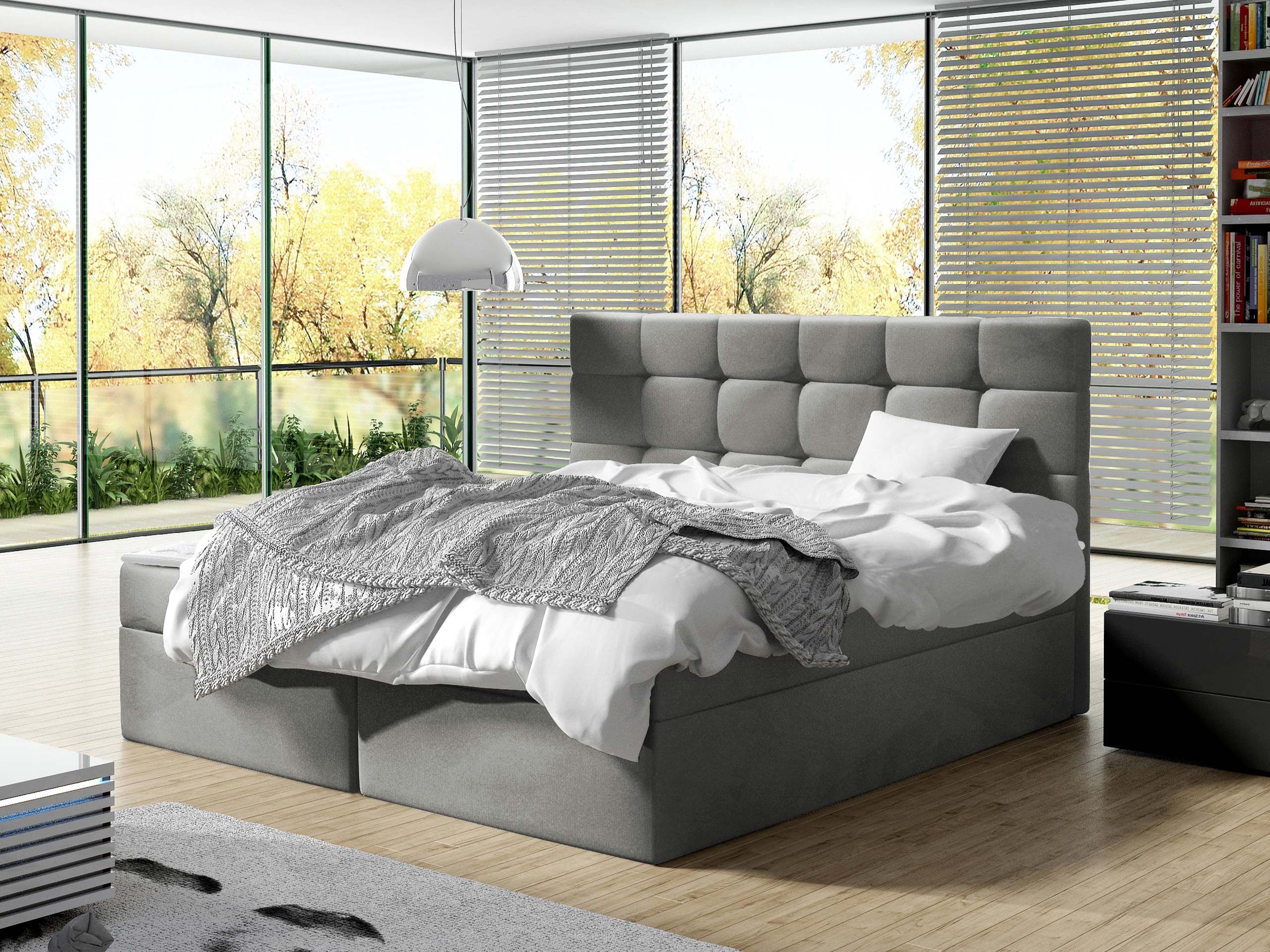 MIRJAN24 Boxspringbett Luanda (Bonell-Matratze und Topperr), mit zwei Bettkästen für die Bettwäsche