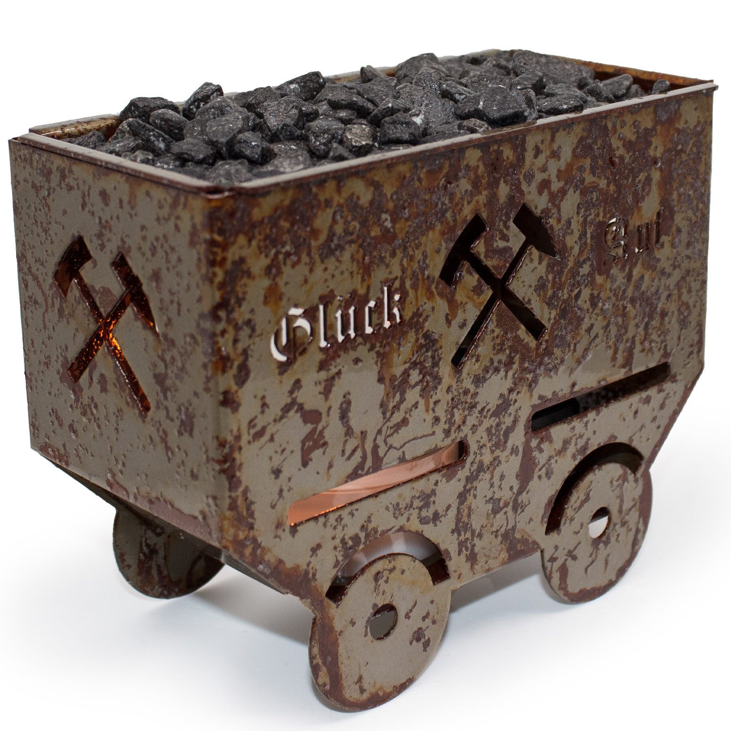 Landshop24 Räucherhaus Grubenhunt Lore natürlich gerostet mit Klarlack über günstig online kaufen