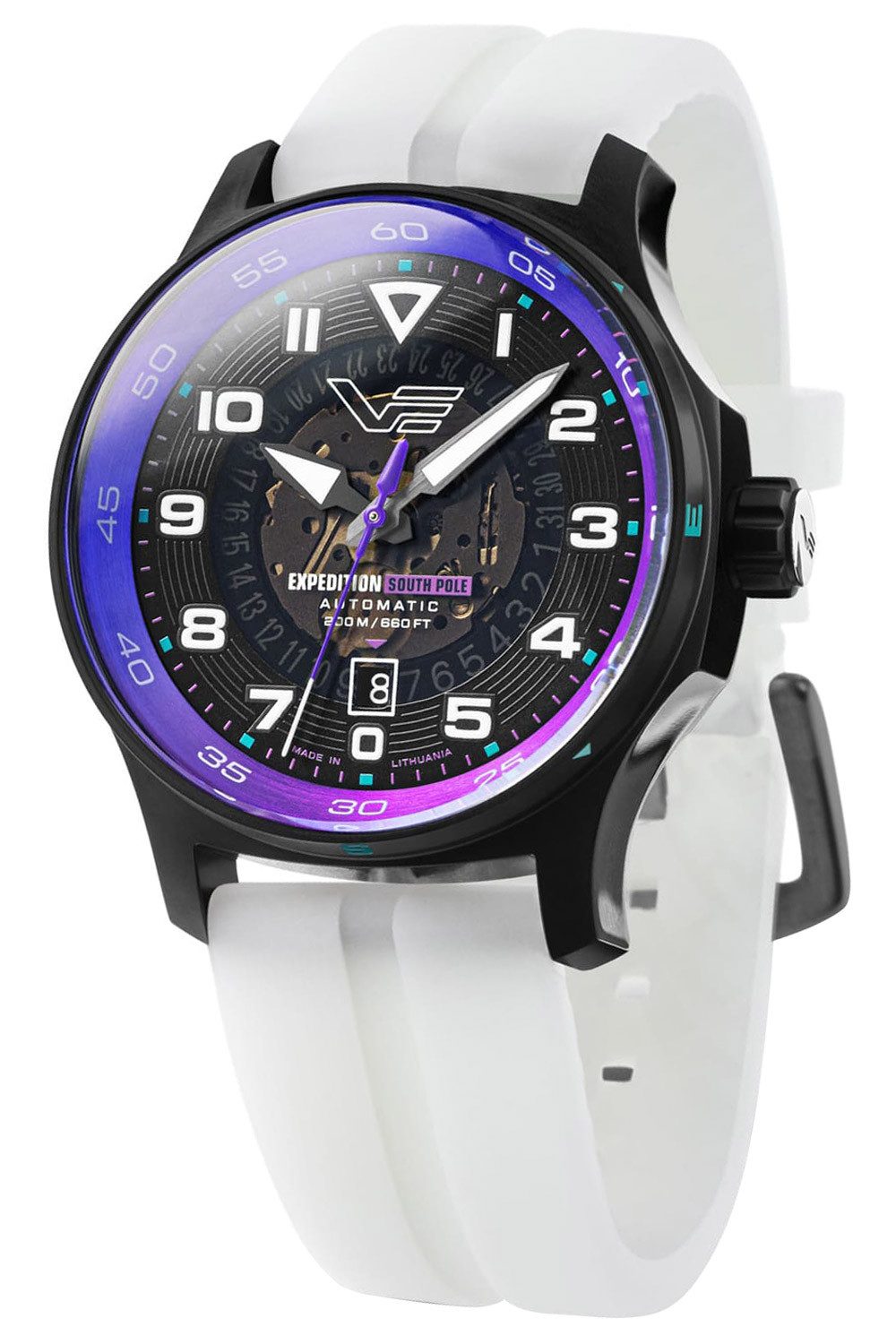 Vostok Europe Automatikuhr Expedition South Pole Automatik Weiß/Lila