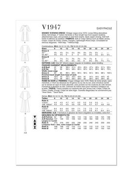 H-Erzmade Kreativset Vogue® Patterns Papierschnittmuster Damen Vintage