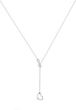 Elli DIAMONDS Kette ohne Anhänger Y-Kette Herz Infinity Diamant (0.015ct) Silber