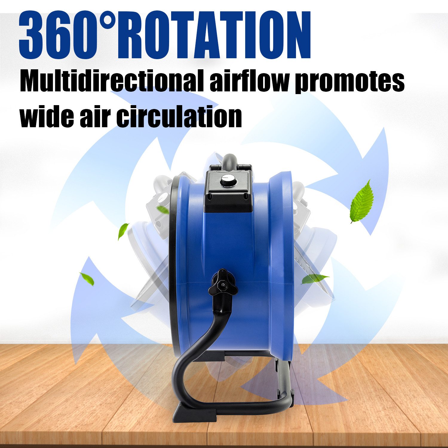 XPOWER Tischventilator X-35AR Hochtemperaturbeständiger 13" Industrie Axiallüfter & Steckdose, Hitzebeständig (bis 80°C), fokussierter Weitstrecken-Luftstrom (18m)