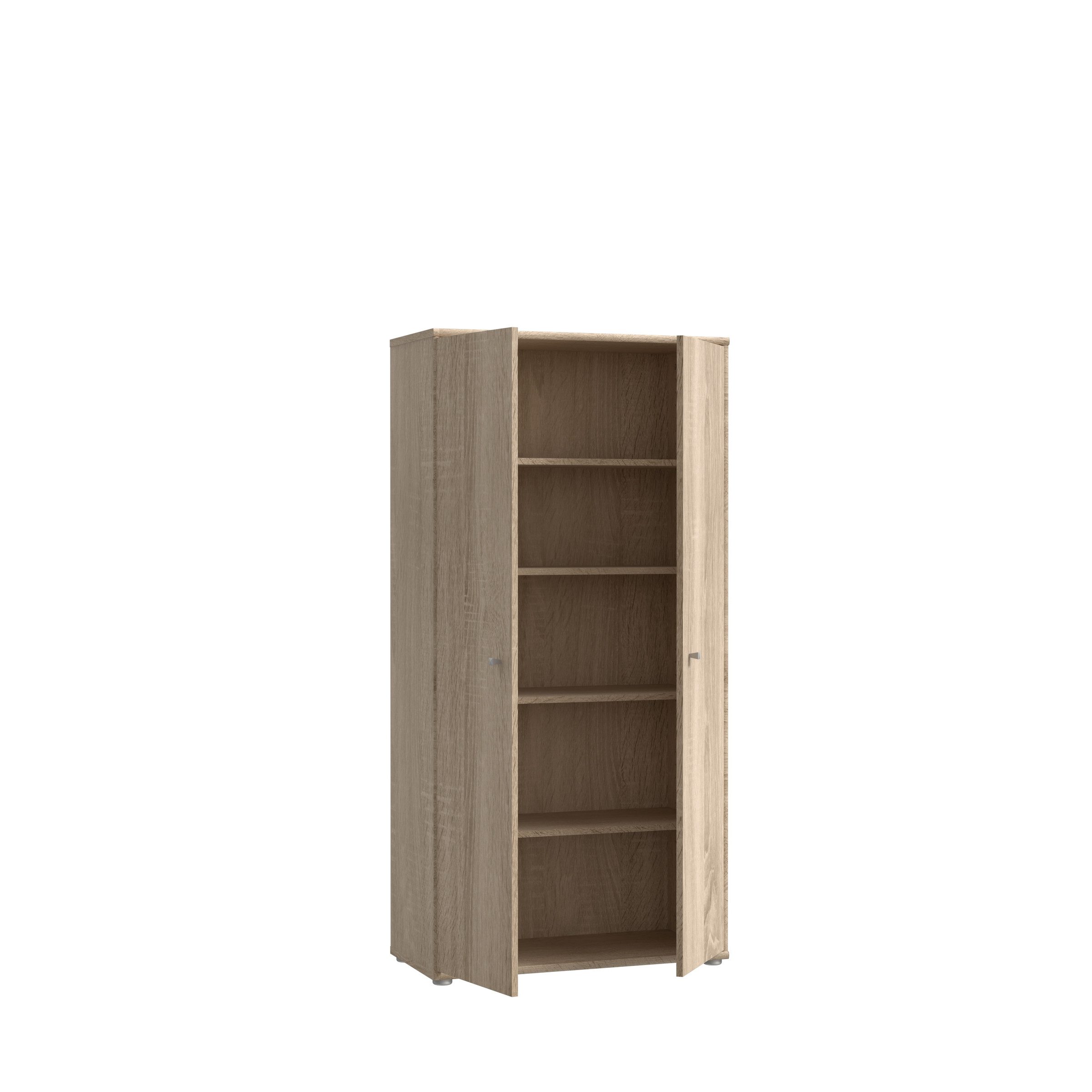freiraum Mehrzweckschrank TEMPRA2 2 Türen, 4 Böden, Sonoma Eiche Dekor - 73,7x149,5x34,8cm (B/H/T)
