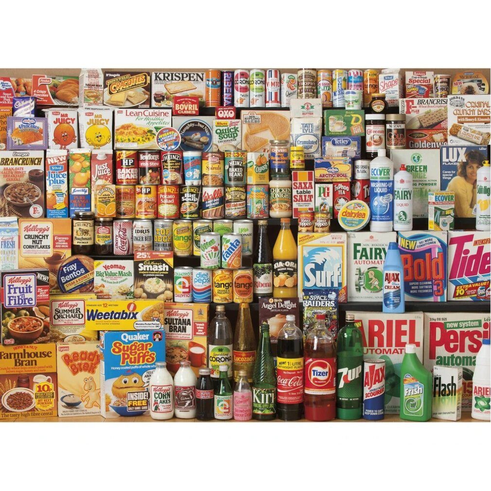 GIBSONS Puzzle GIBSONS Puzzle Jahr 1980: Einkaufswagen 1000 Teile, Puzzleteile