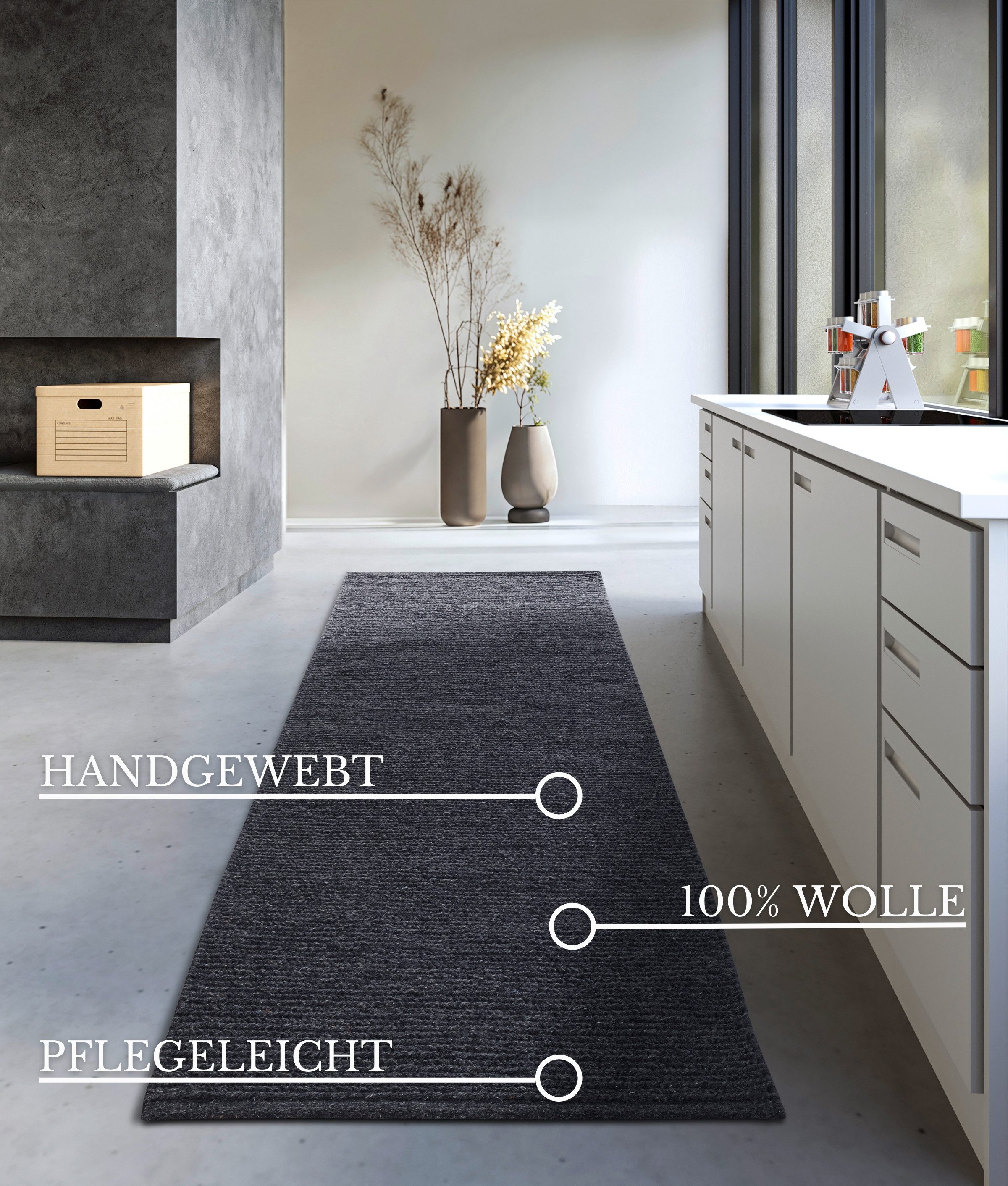 Villeroy & Boch Wollteppich Francois, rechteckig, Höhe: 7 mm, in rund, oval, Läufer, handgewebt, Wolle, Wohnzimmer, Schlafzimmer – Bild 3 von 5