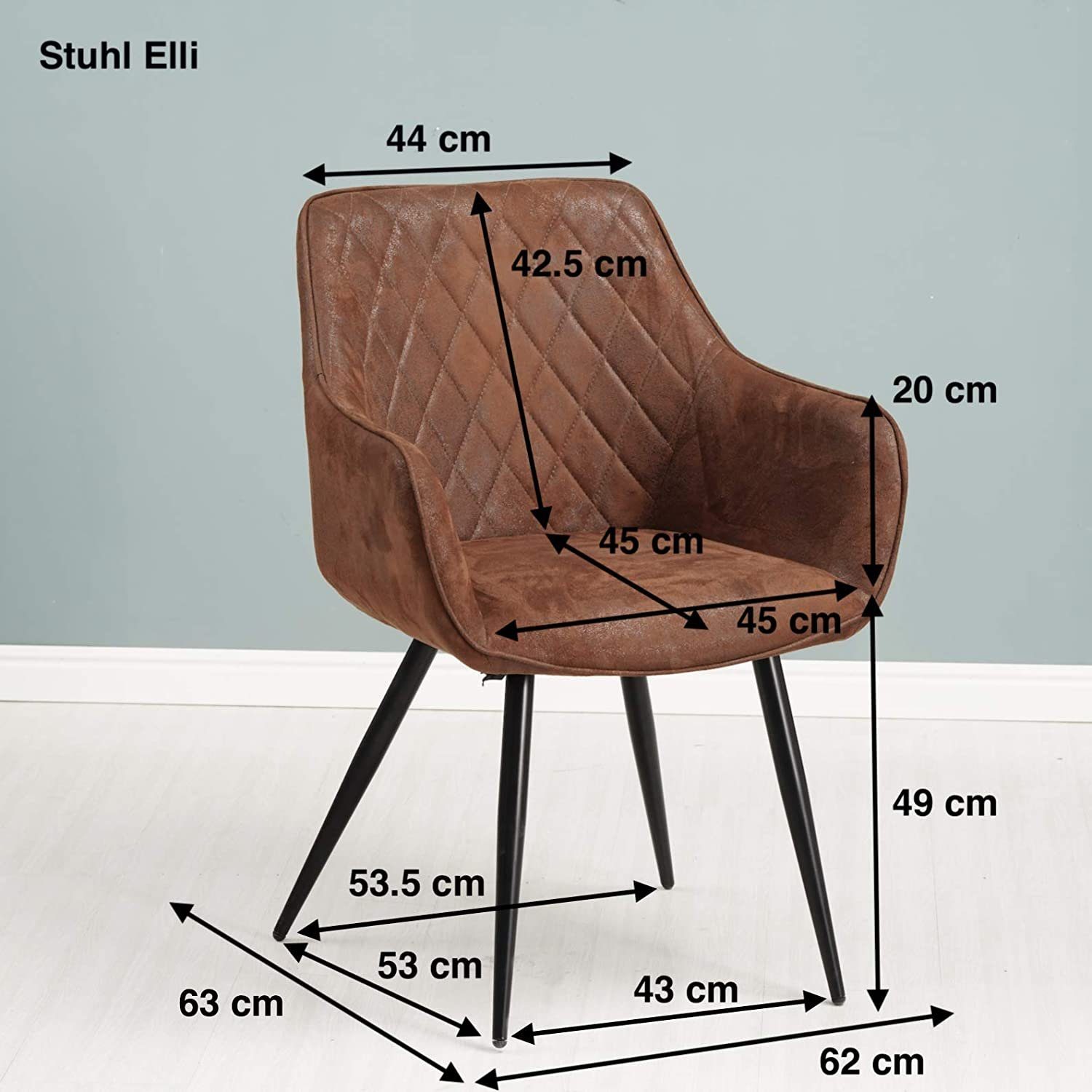 SAM® nussbaumfarben Baumkante Metallgestell Athina_Elli, Essgruppe Akazienholz, und massiv, Stühle 6