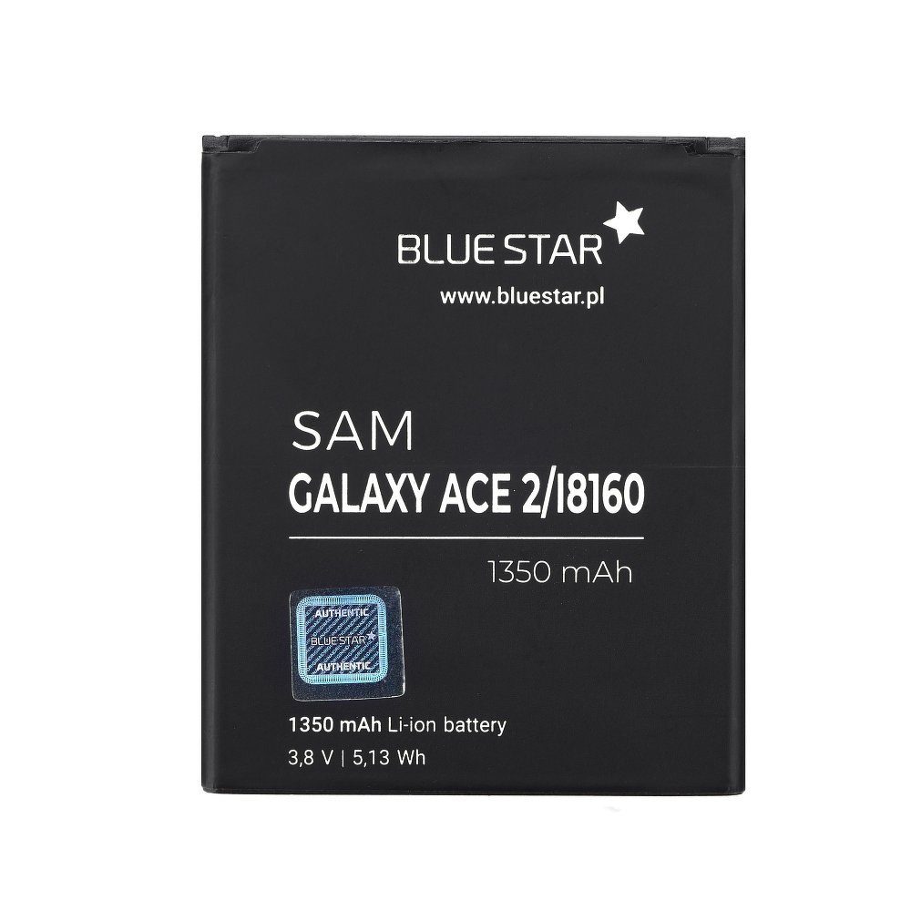BlueStar Bluestar Akku Ersatz kompatibel mit Samsung Galaxy Ace 2 I8160 1350 mAh Austausch Batterie Accu GH43-03849A Smartphone-Akku