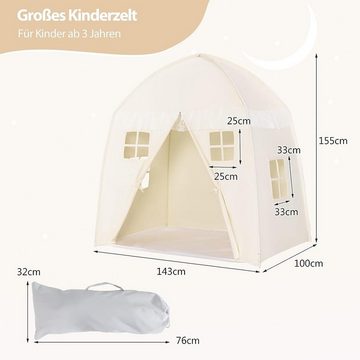 KOMFOTTEU Spielzelt Kinderzelt für 2-3 Kinder, 143x100x155cm